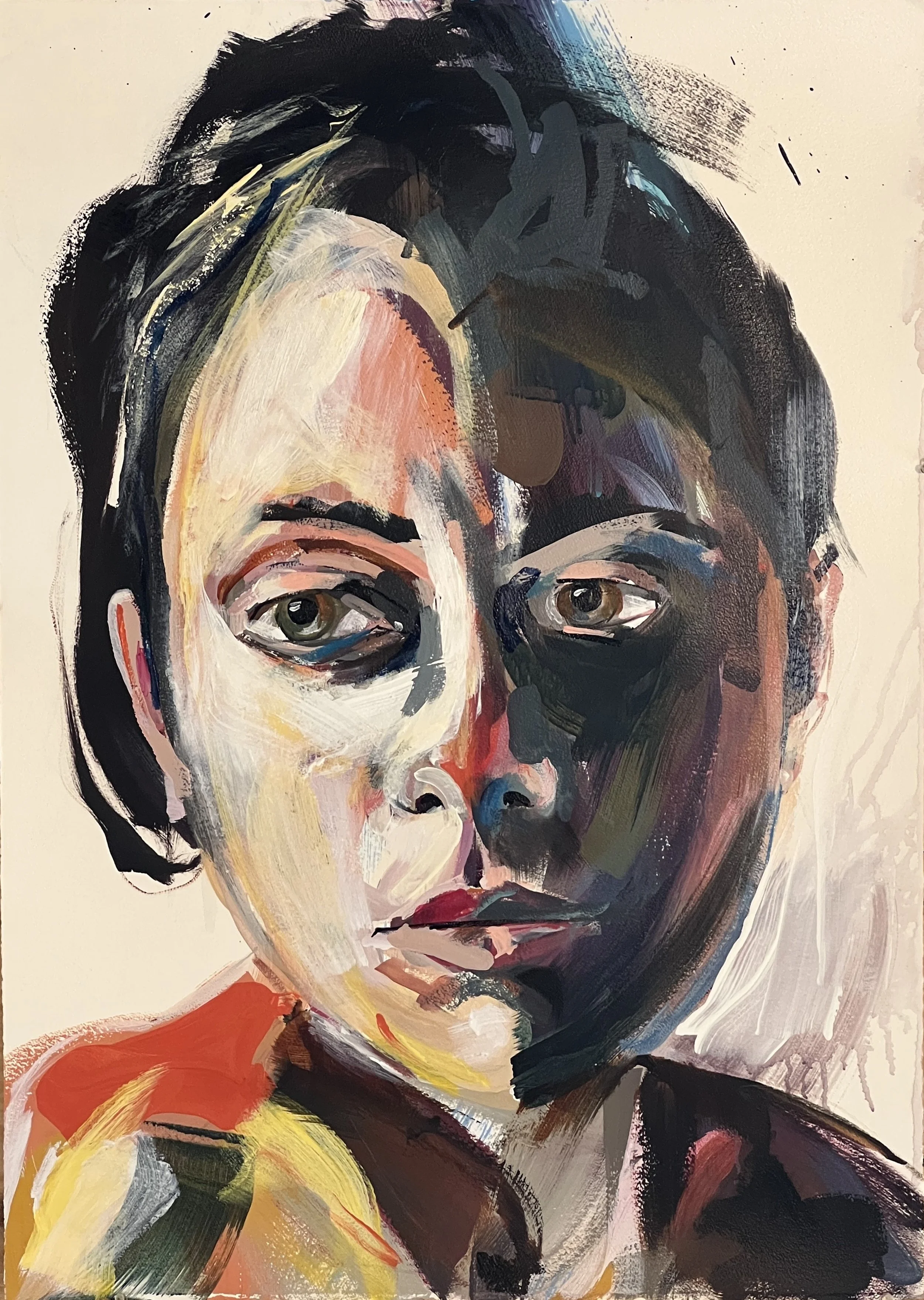 Spectra Series #1  
Acrylic on Arches 550 lb Watercolor Paper 
41 1/2 x 30 inches 
2022