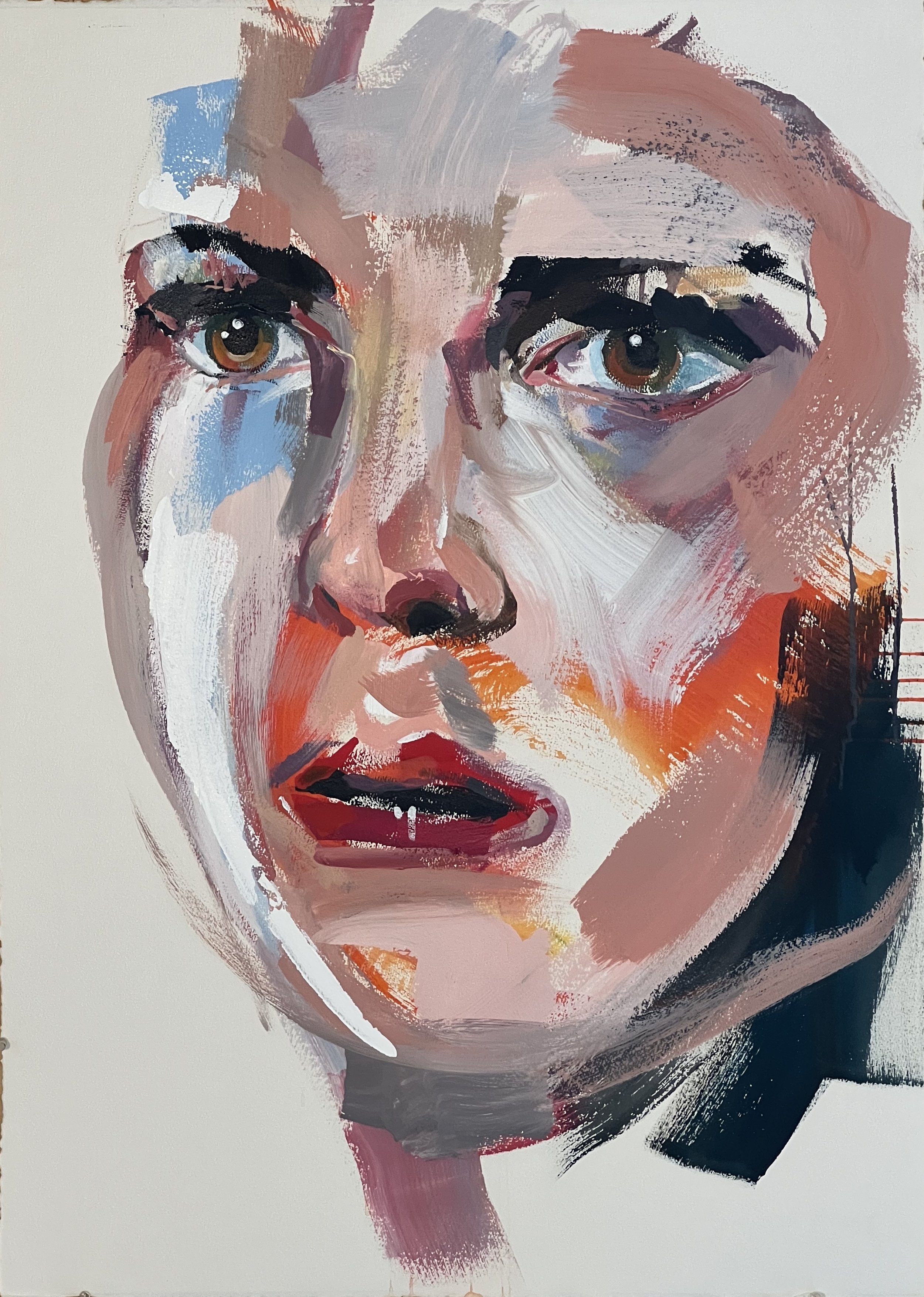 Spectra Series #3, acrylic on Arches 550 lb watercolor paper, 41.5 x 30 x 1 in