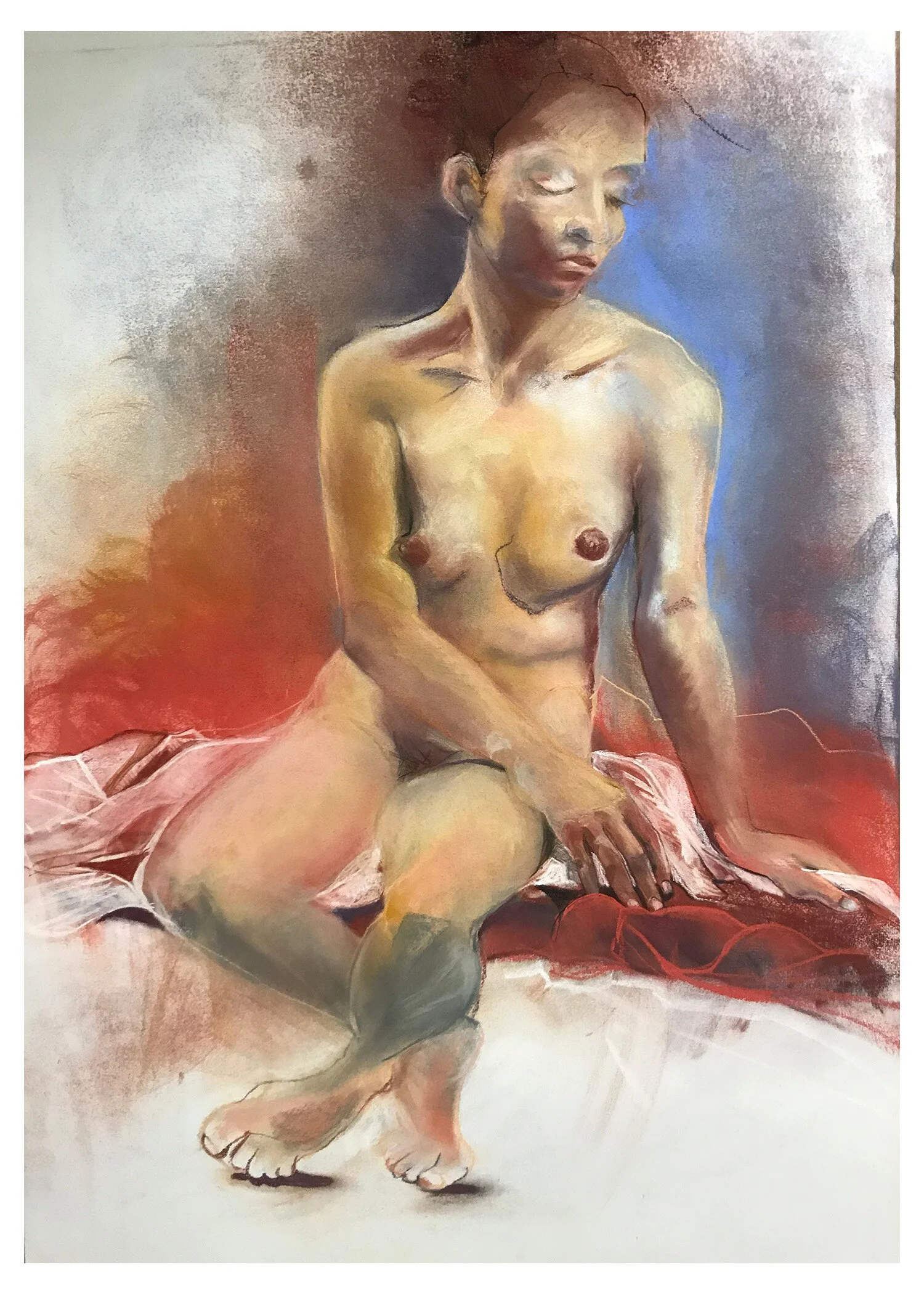 Left Not Right  
Pastels on Rives BFK Pape 
30 x 44 inches 
2018