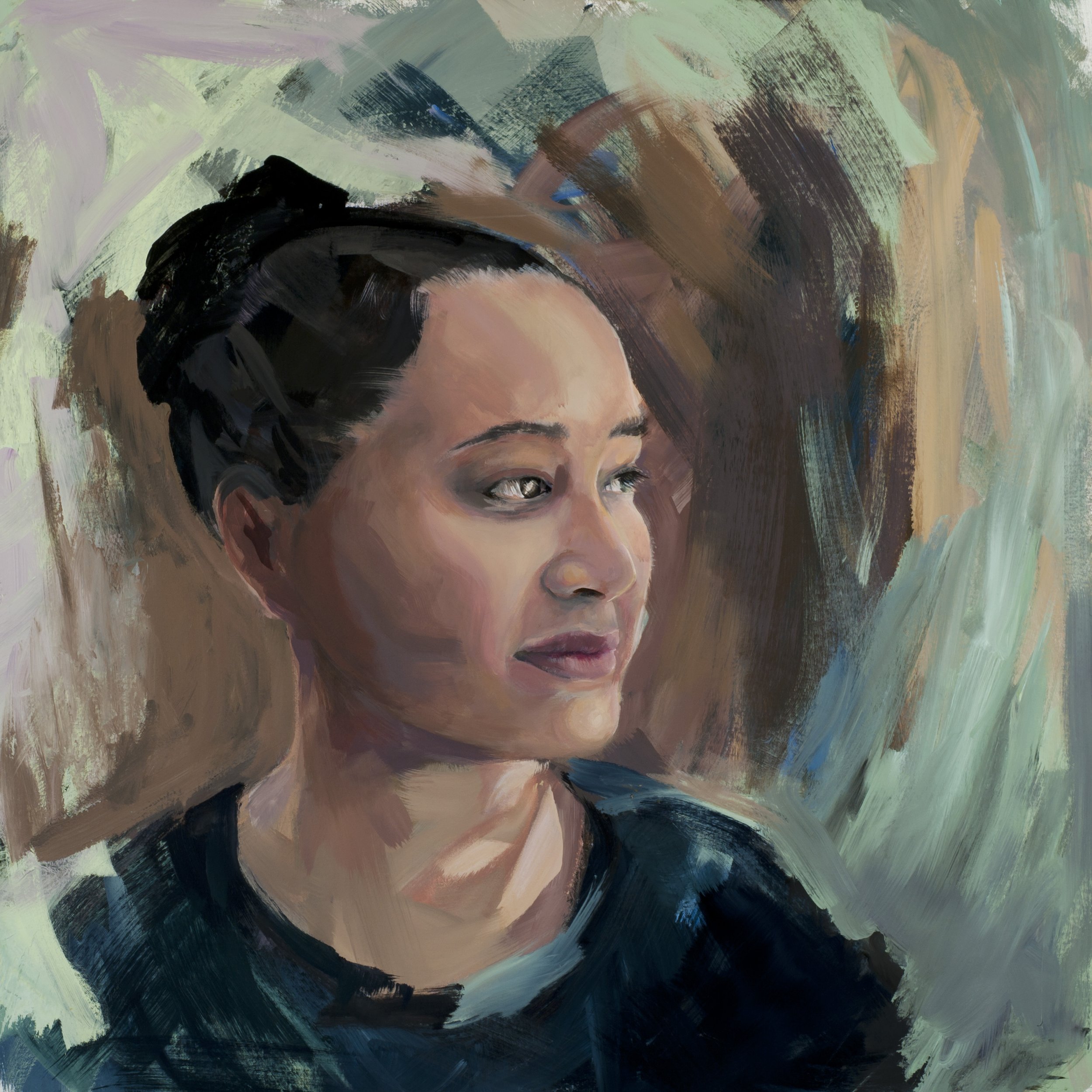 Dappled, 2024, acrylic on canvas, 40 x 40 x 1.5 in