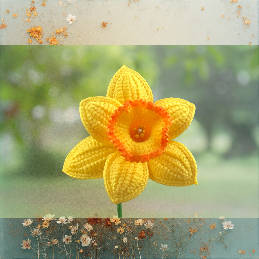 Crochet a 3D Daffodil