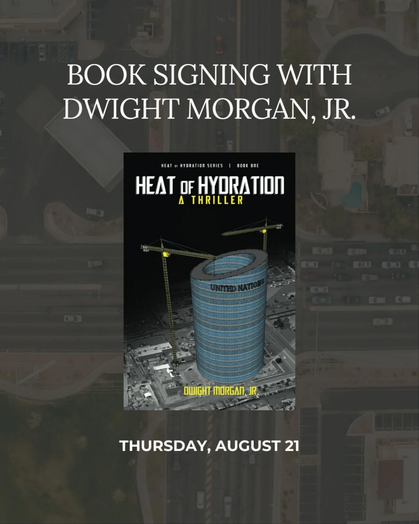 📚 Author Event Alert! 🔥

Join us Thursday, August 21 from 5:30&ndash;7:30 PM as we welcome Dwight Morgan Jr. to Poe &amp; Company! He&rsquo;ll be signing copies and chatting about his new thriller &ldquo;Heat of Hydration&rdquo; - a gripping, high-