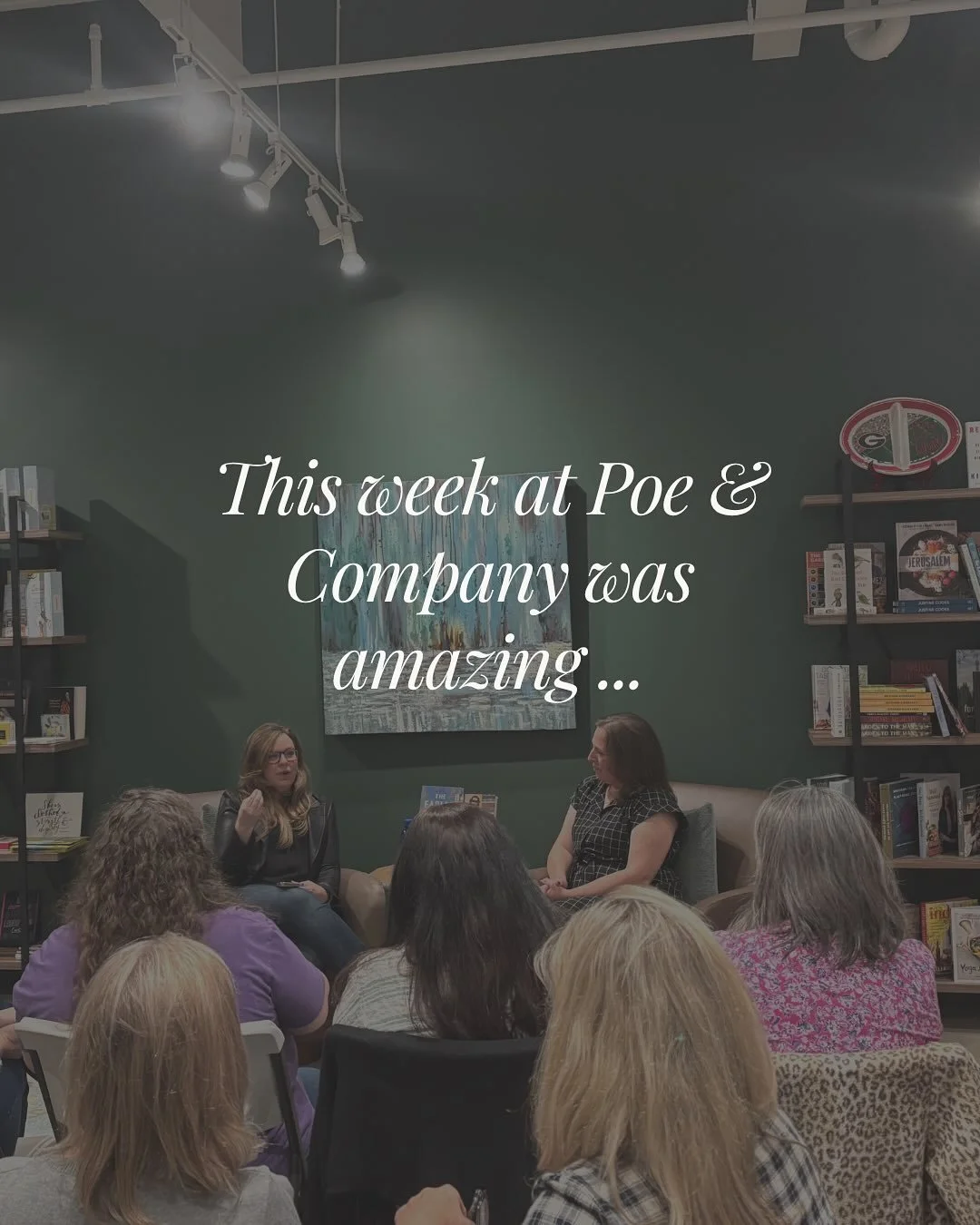 What a week at Poe &amp; Company! 💫

From meeting the beloved @lauranumeroff to an incredible book club and a Friday night with NYT Bestselling Author @mchurchwriter in conversation with @kimberlydbrock &mdash; our store was full of stories, laughte