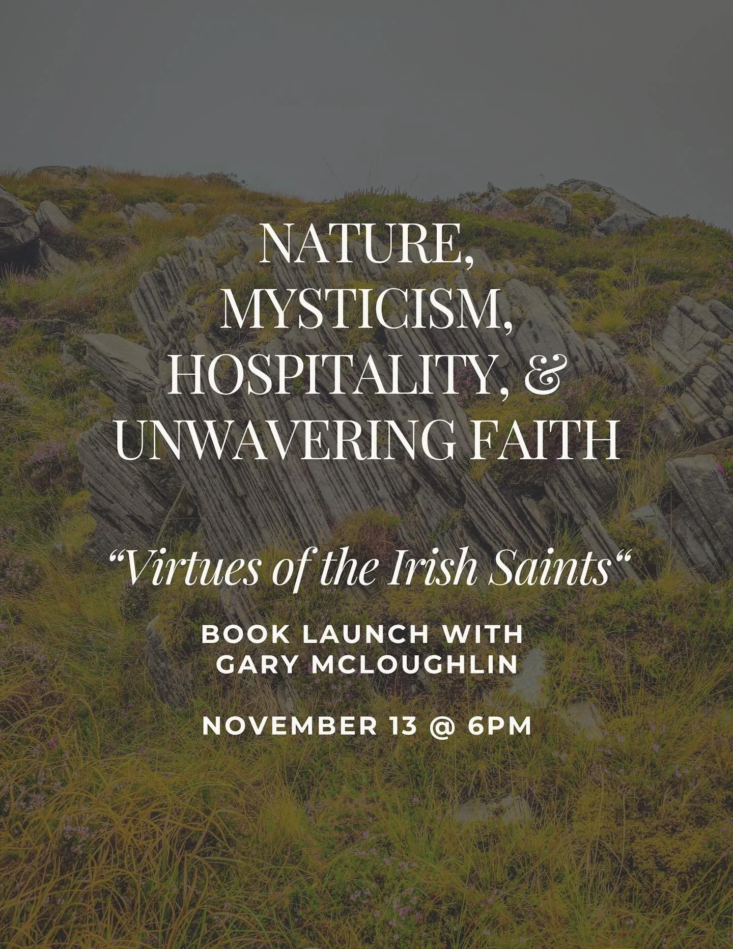 Join us tomorrow as we welcome @theirishsaints for the launch of his new book, &ldquo;Virtues of the Irish Saints.&rdquo; ☘️

We&rsquo;re gathering for an evening filled with music, light bites, and a warm conversation about faith, peace, and the tim