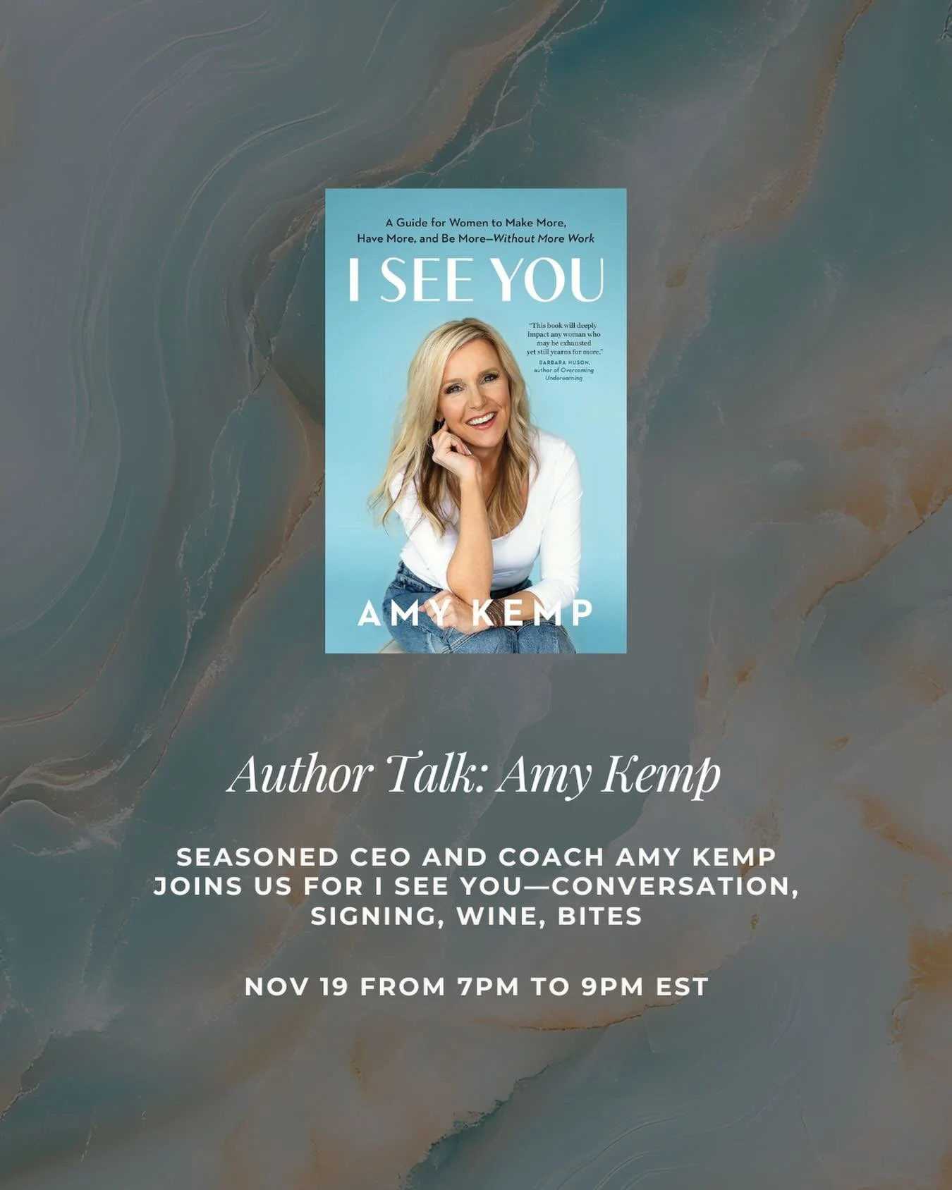 ✨ Tonight! We&rsquo;re thrilled to welcome seasoned CEO and business coach Amy Kemp to Poe &amp; Co. for an inspiring I See You conversation and book signing.

Join us for an evening of real talk, practical wisdom, and feeling truly seen in your own 