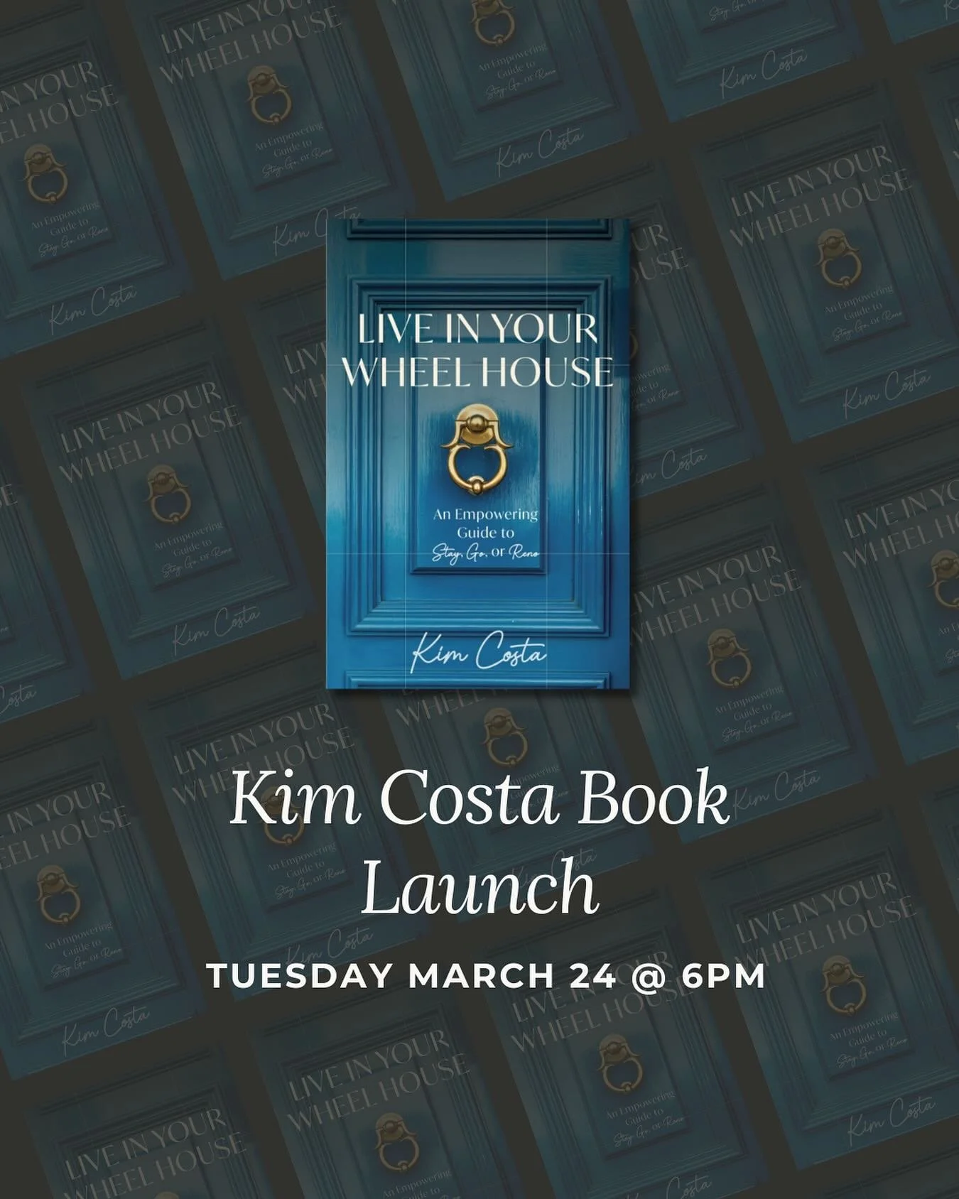 Join us at Poe &amp; Company on March 24 as we celebrate Kim Costa and the launch of her new book &ldquo;Live In Your Wheelhouse&rdquo;! 🏡📚

In this thought-provoking release, Kim challenges the idea that we should shape our lives around our homes.