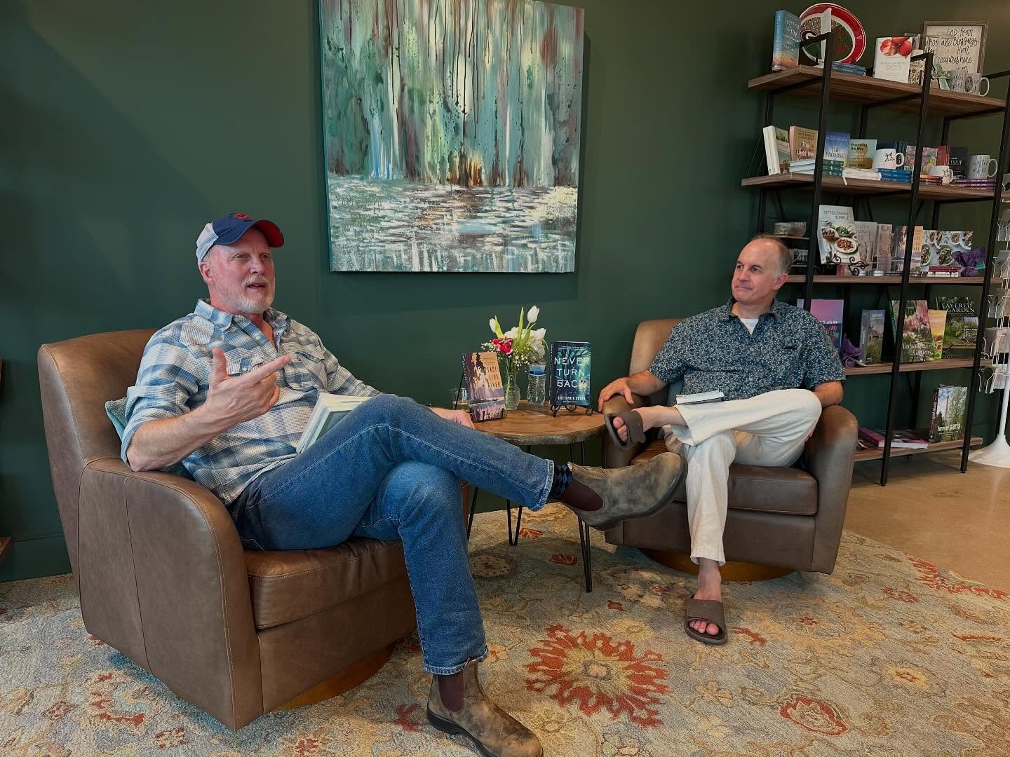 We loved welcoming Scott Gould to Poe &amp; Company to celebrate &ldquo;Peace Like a River&rdquo;, alongside Christopher Swann in conversation. From thoughtful reflections on the writing process to meaningful discussion on storytelling, it was a nigh