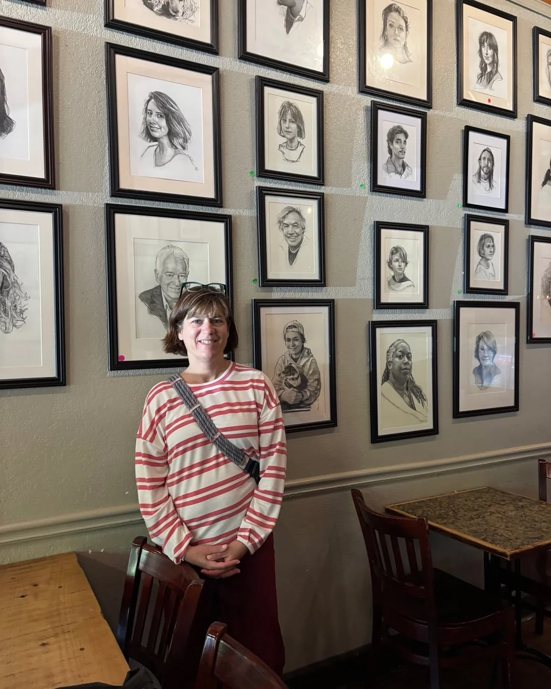 A quick stop at Fountain City Coffee ☕️ to see the beautiful pencil drawings mentioned in Allen Levi&rsquo;s Theo of Golden. What a special stop. Purchased two books from  JudyBug&rsquo;s Books 📚 An unexpected treat! The only thing better would have