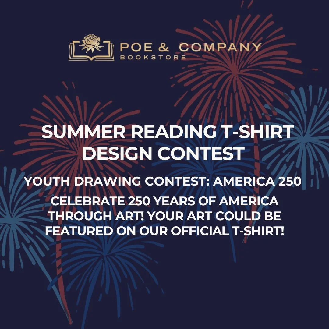 What does America mean to you? 🇺🇸 Show us through your art! Whether it&rsquo;s historic moments, symbols of freedom, or your own personal perspective.

Stop by Poe &amp; Company to pick up your contest form, and bring your finished drawing back by 