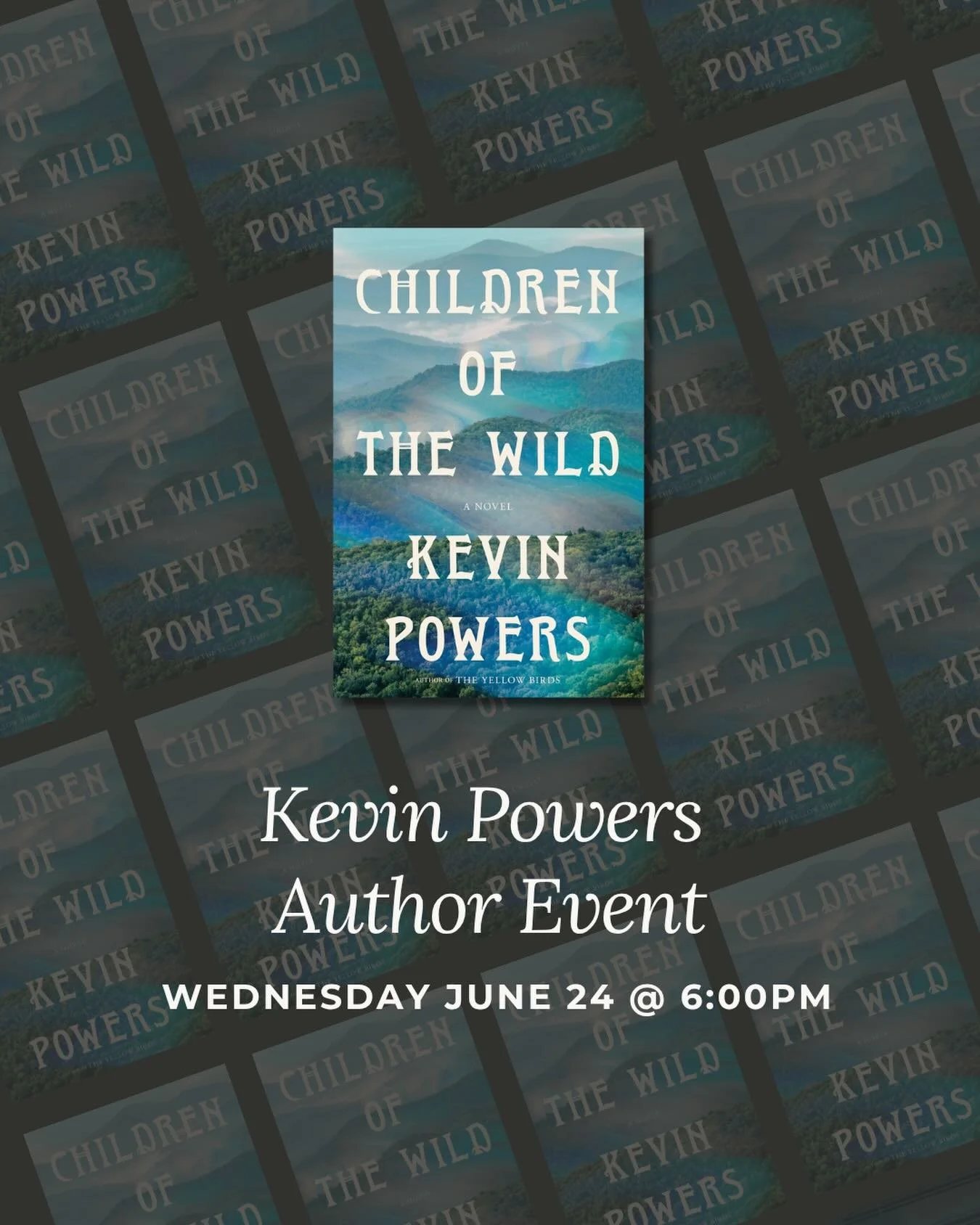 You won&rsquo;t want to miss this one! June 24 at 6PM, acclaimed author Kevin Powers visits the bookstore to celebrate the release of &ldquo;The Children of the Wild&rdquo;. 🌳

Powers will sit down with Kate Seng for a thoughtful conversation on sto