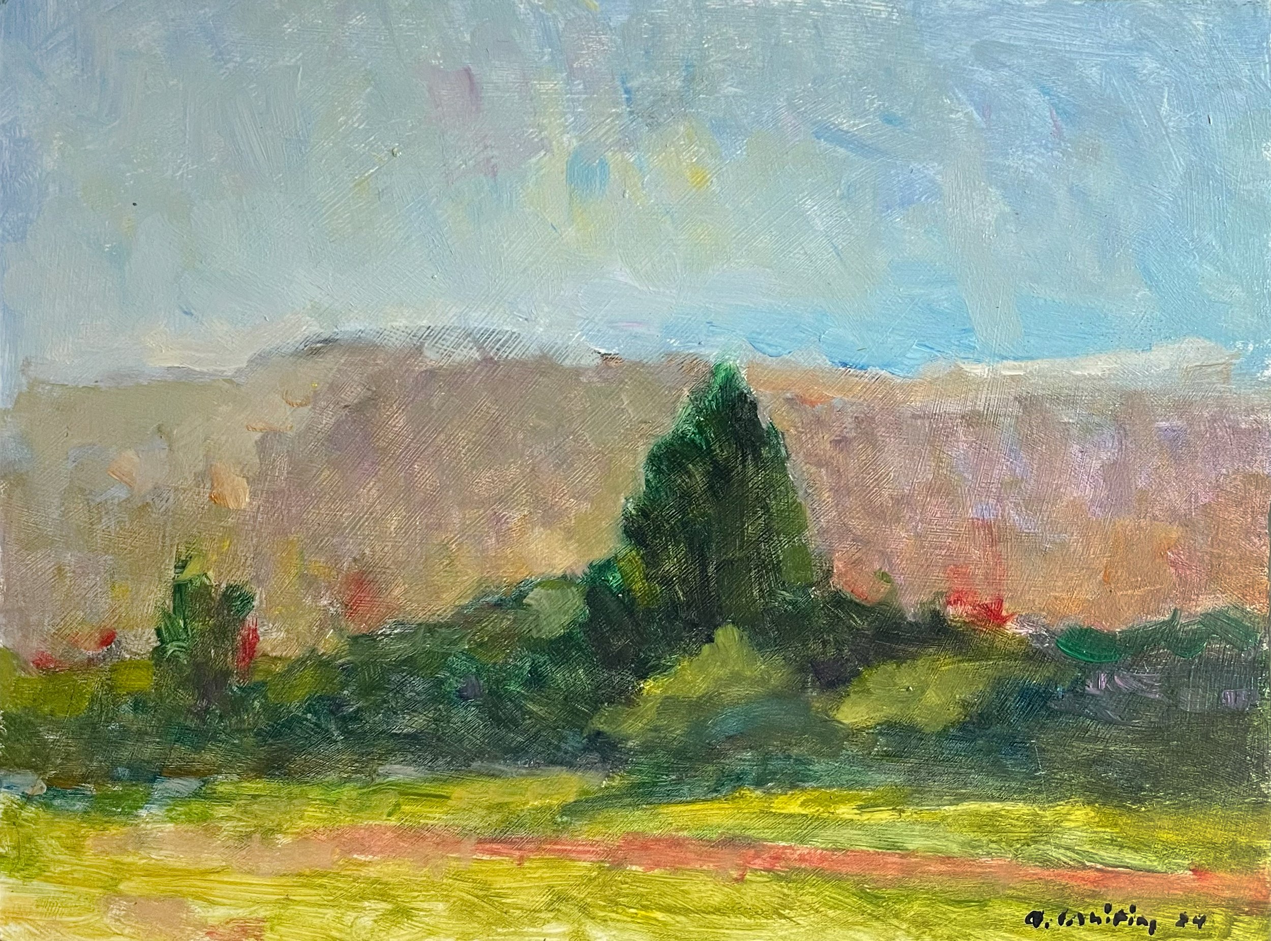 Tree-line in Spring - 9" x 12"