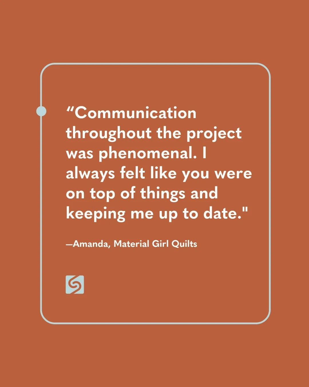 Clear communication is our standard&mdash;every step, every project. #testimonialtuesday