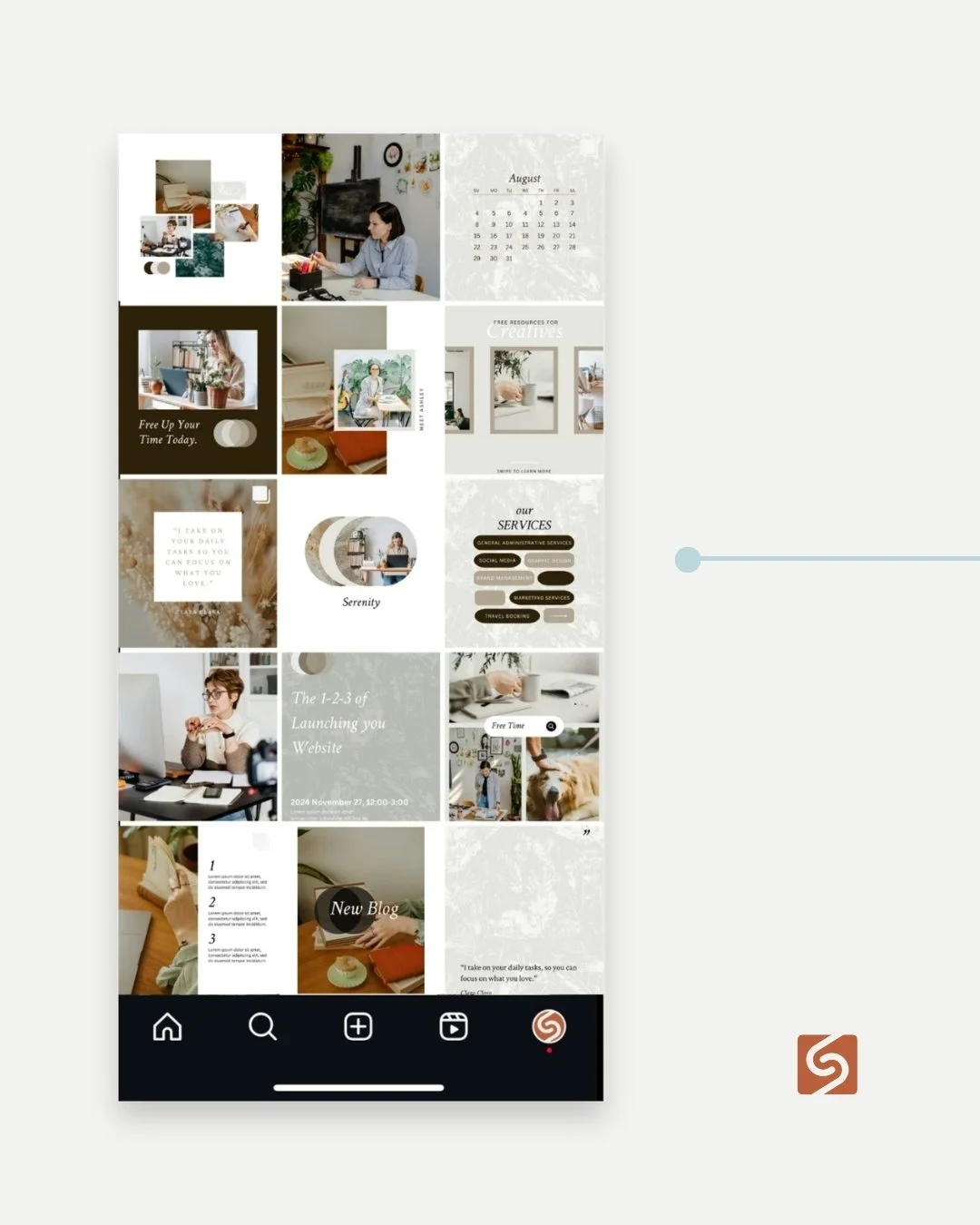 Our social media template bundles are designed to make showing up online easier. Each bundle includes 72 Canva templates &mdash; 24 Instagram posts, 24 Pinterest pins, and 24 Reel/Story designs &mdash; so you can create a consistent, polished presenc