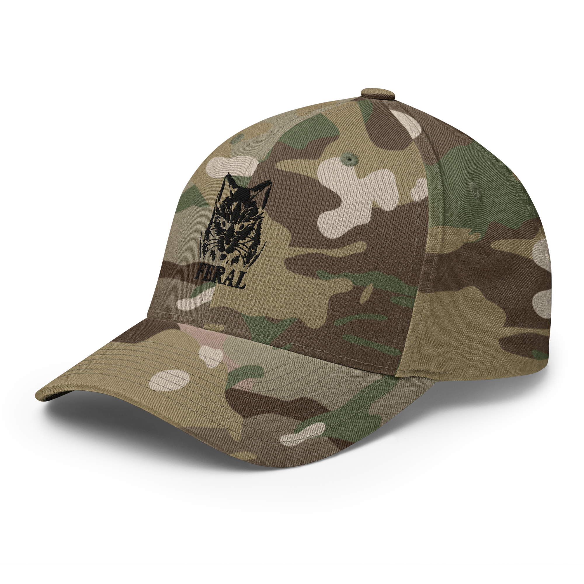 Camo hat with feral design