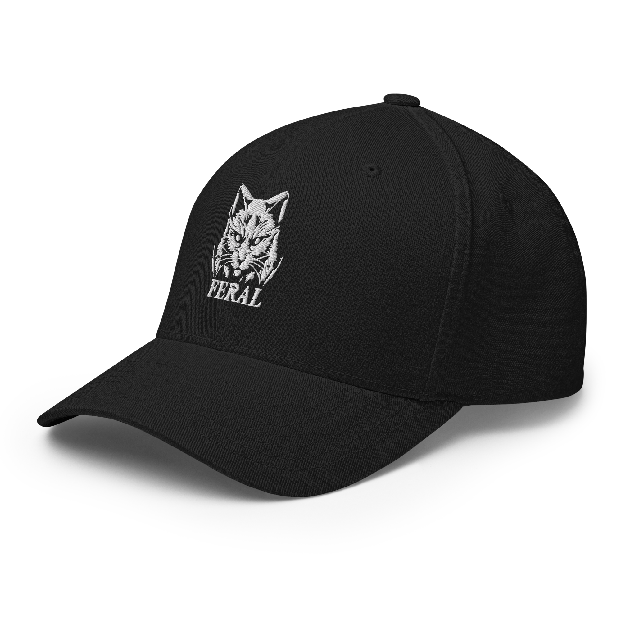 Black hat with feral design