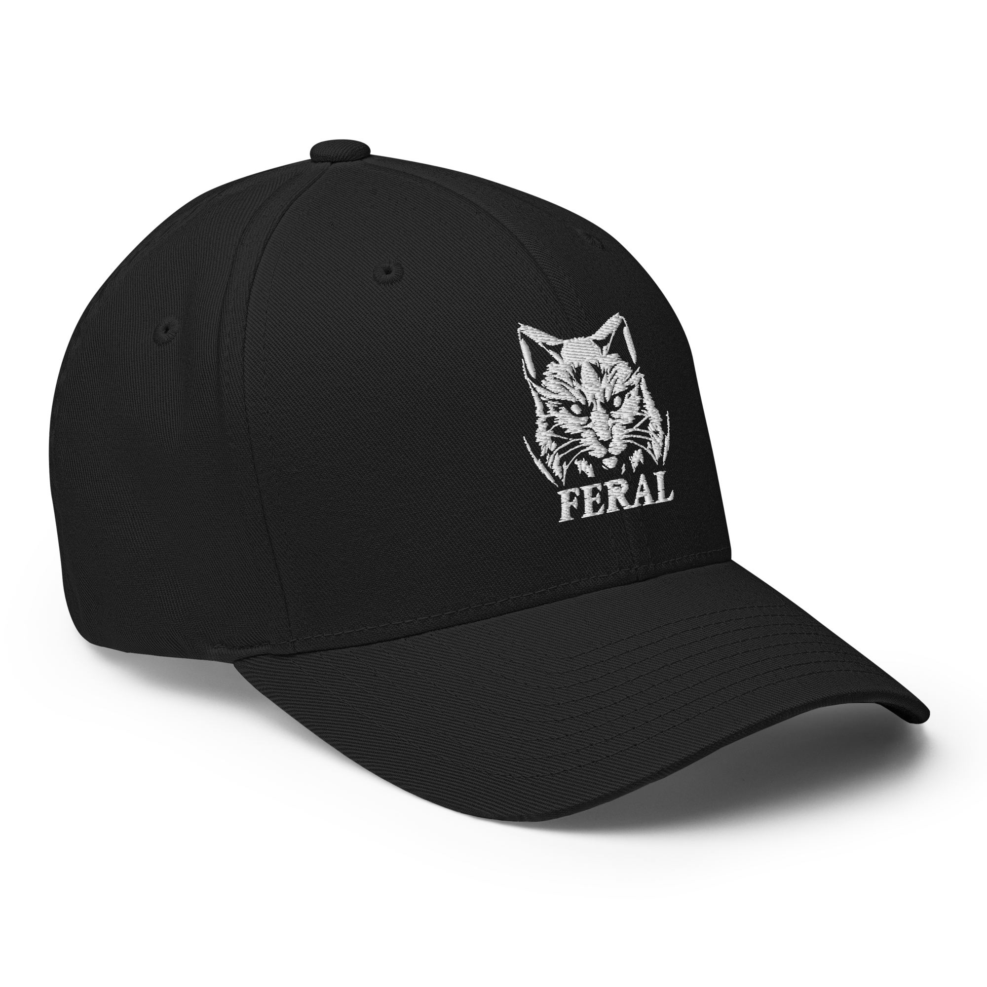 Black hat with feral design