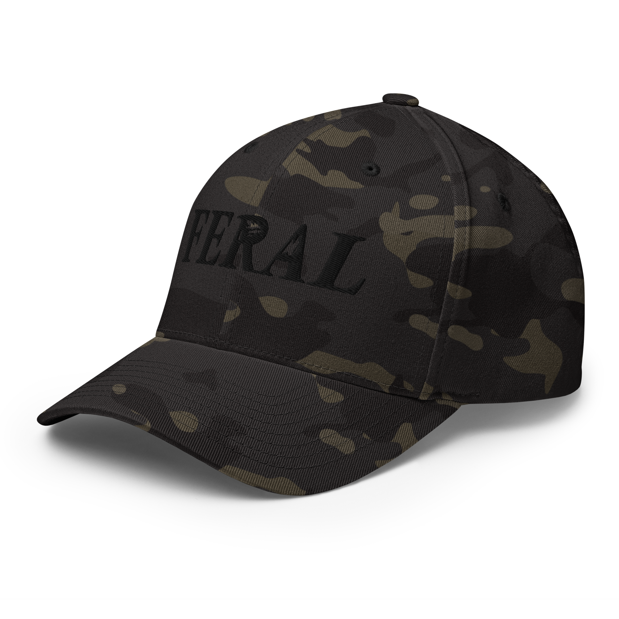 Camo hat with feral design