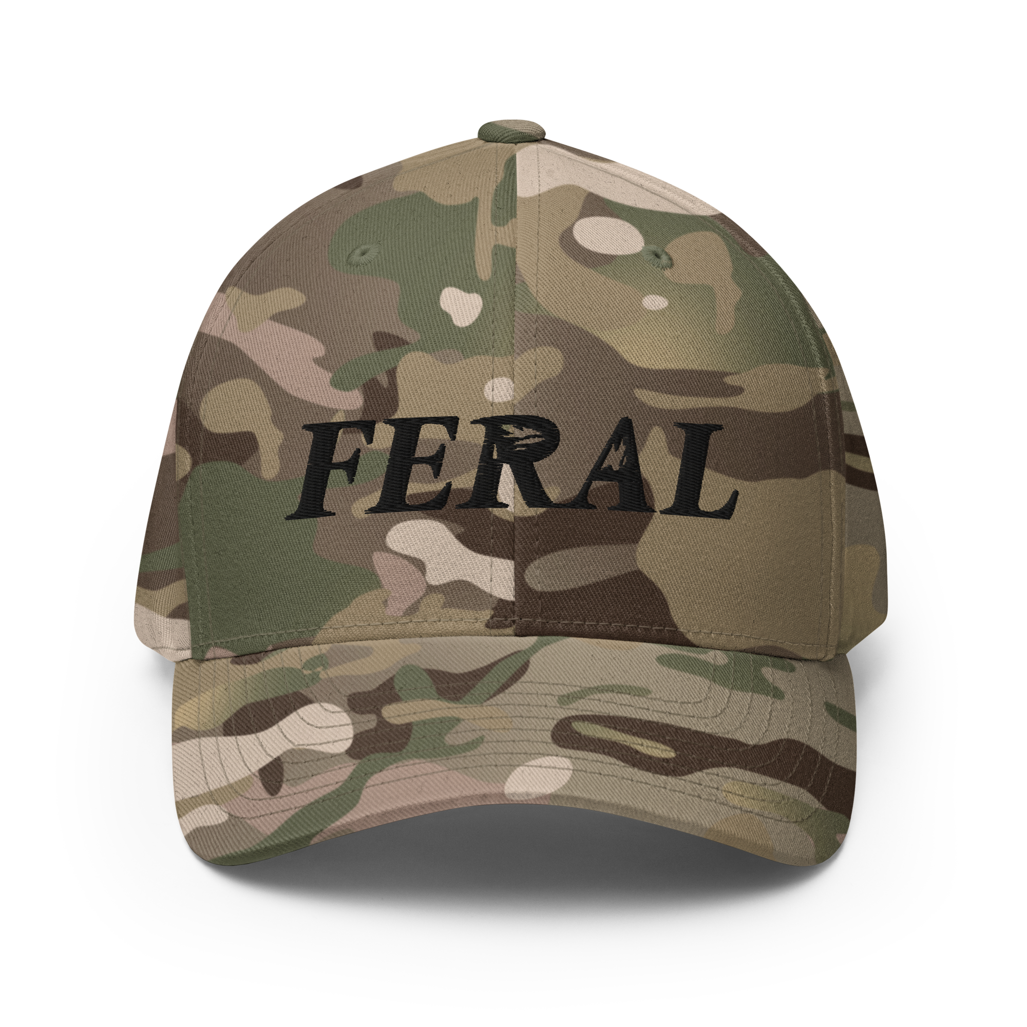 Camo hat with feral design