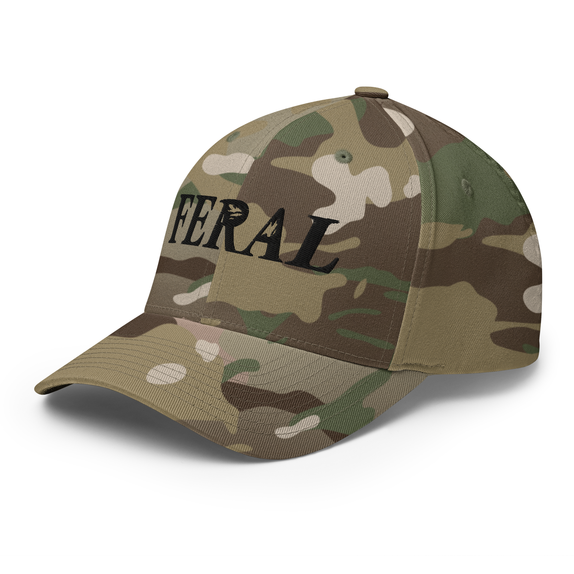 Camo hat with feral design