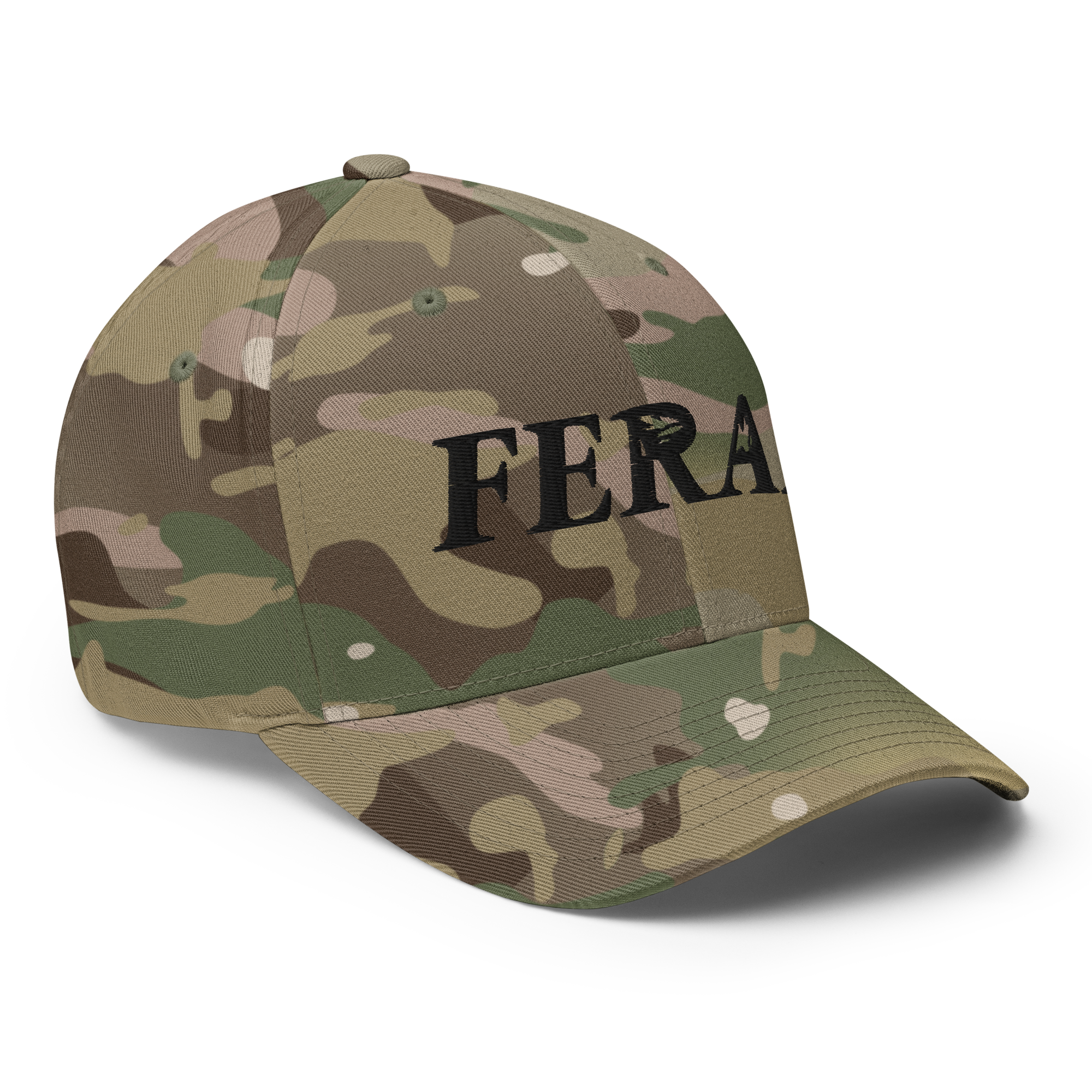 Camo hat with feral design