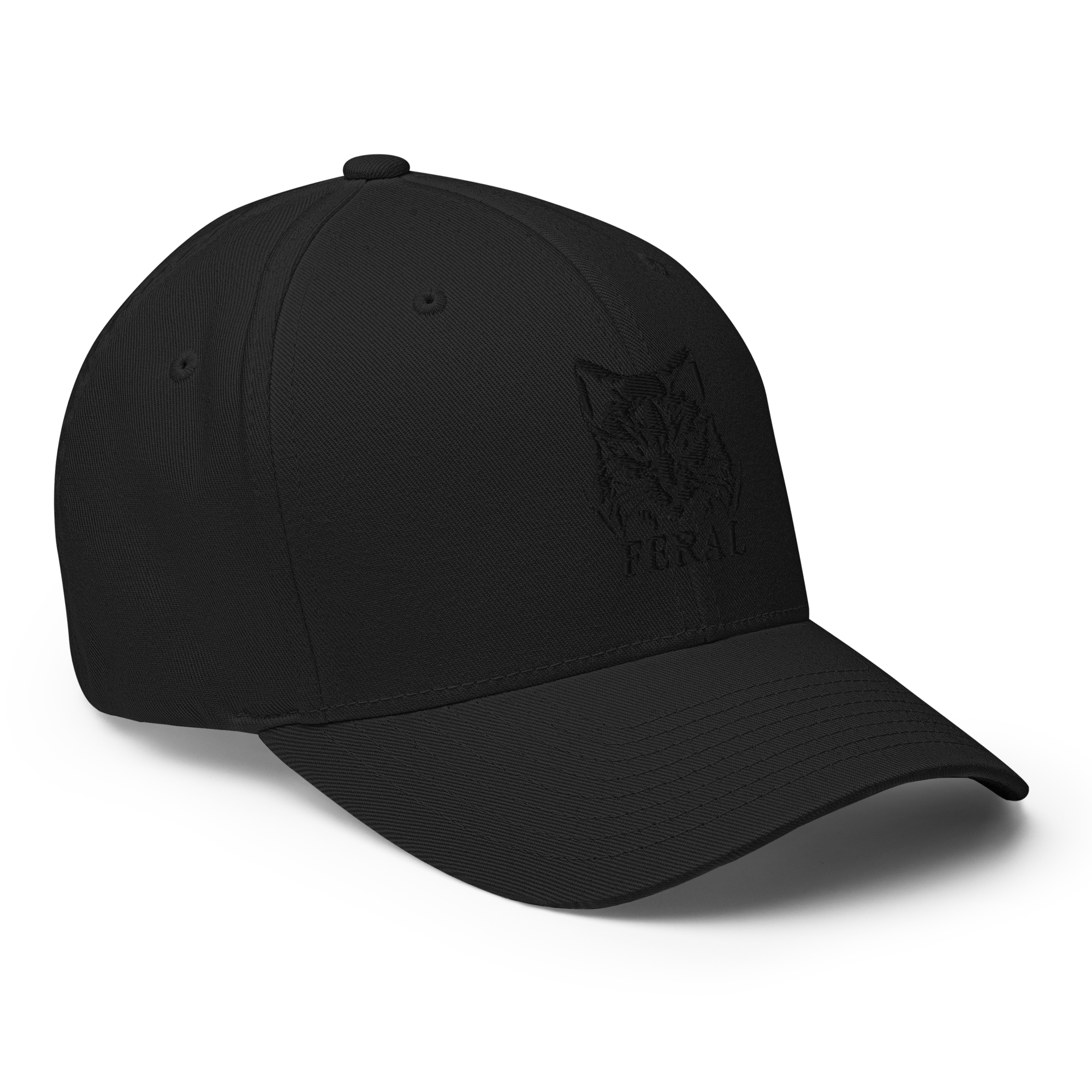 Blackout hat with feral design