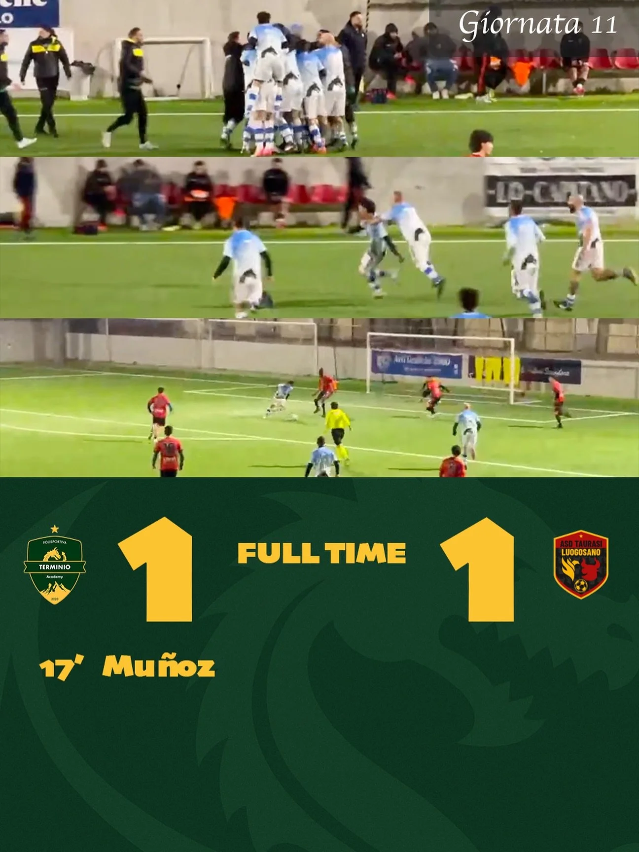 What a match! The @asdterminio dragons put heart into this one from the start and after 17 minutes @braian.munoz97 buried a tucked beauty with some quick moves in the box and an assist from @marinoreppucci 🐉 . Our Terminio defense and midfield put u