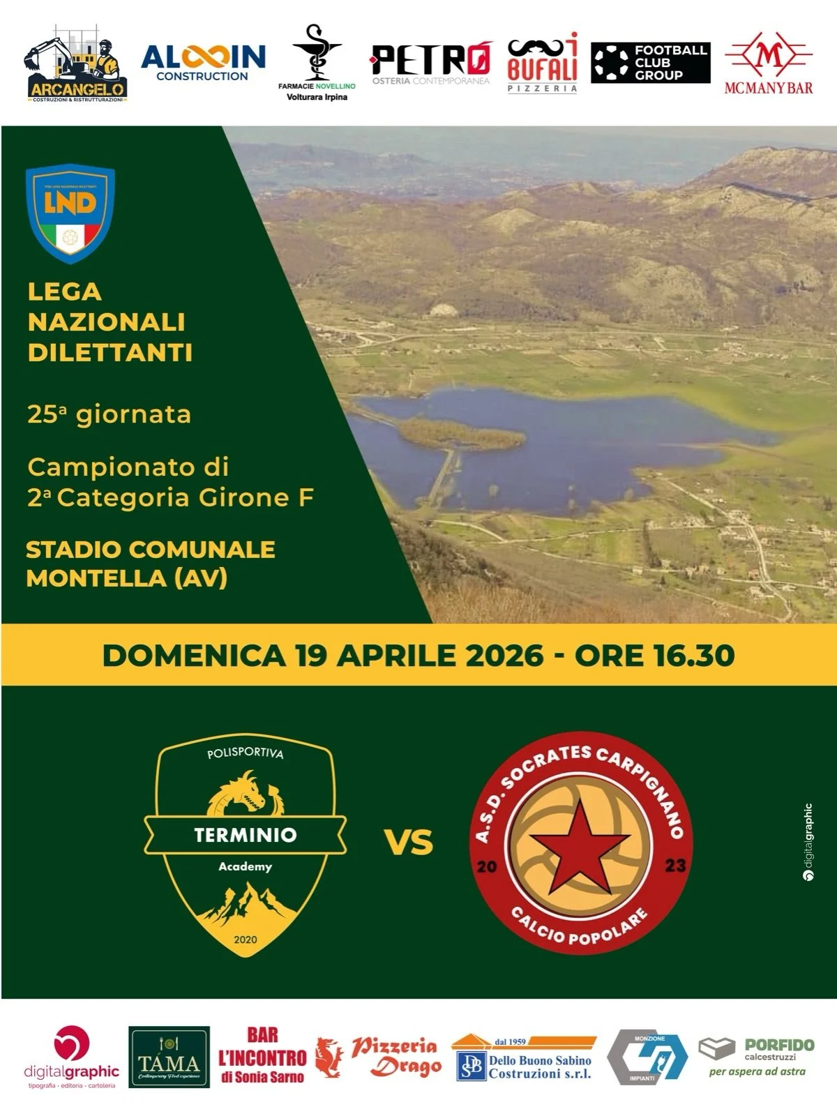 Venite allo stadio per l&rsquo;ultima partita in casa! 🐉🐉🐉 Mancano solo due partite ai playoff, abbiamo bisogno di tutta la vostra forza e delle vostre voci sugli spalti.

Dragons fly together. Dragons fly forever. 

We are Terminio! 🔥⚽️