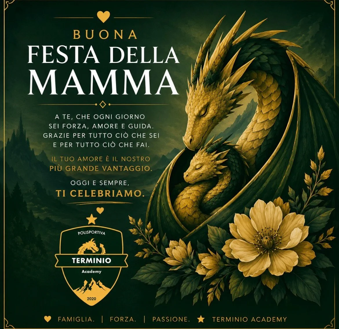 Oggi non celebriamo solo una semifinale. 
Oggi celebriamo anche chi ci ha insegnato ad avere il coraggio di affrontarla. 💚💛🐉

Dietro ogni drago che entra in campo con forza, cuore e determinazione&hellip; c&rsquo;&egrave; una mamma che lo ha cresc