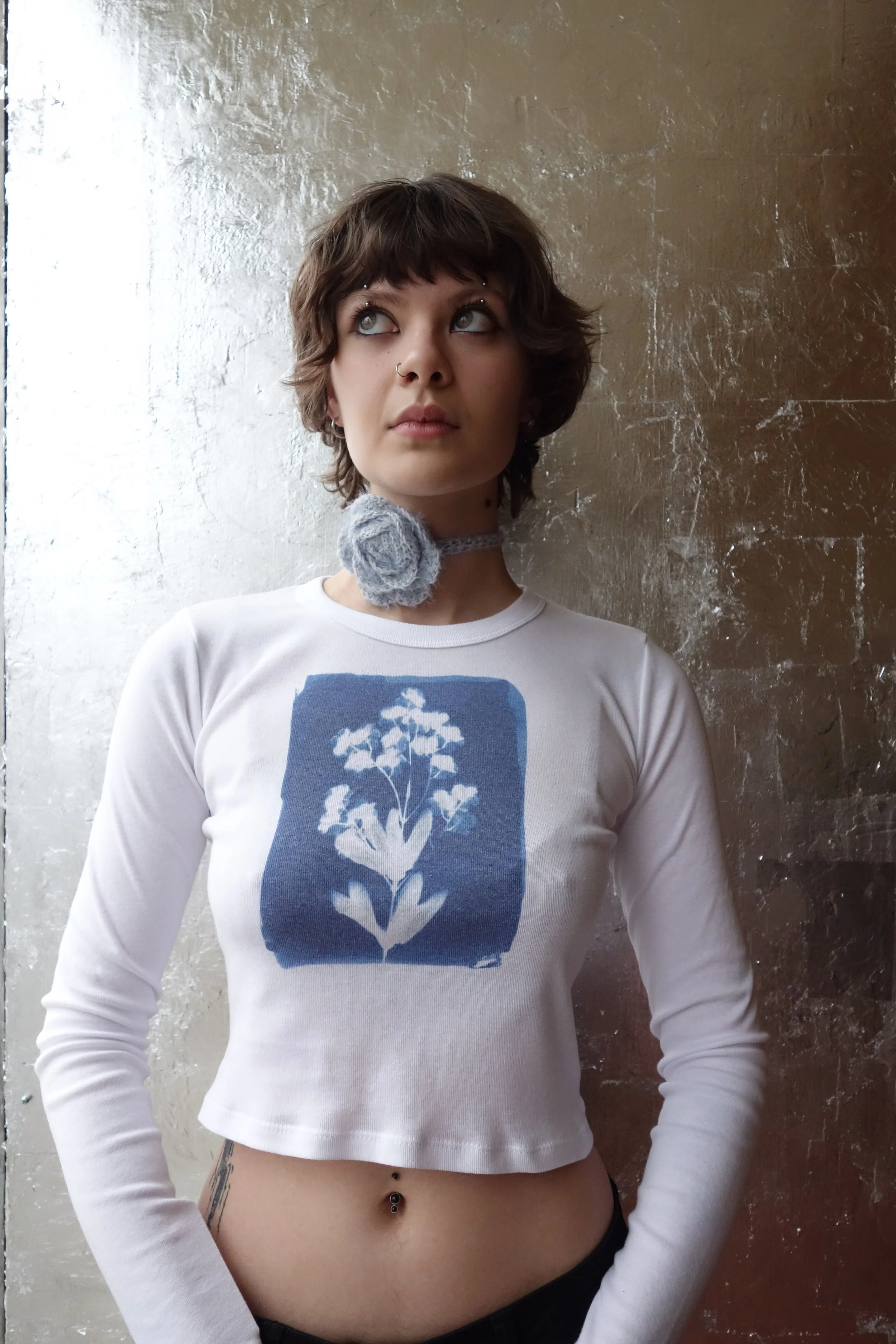 Cyantotype Flower Long Sleeve