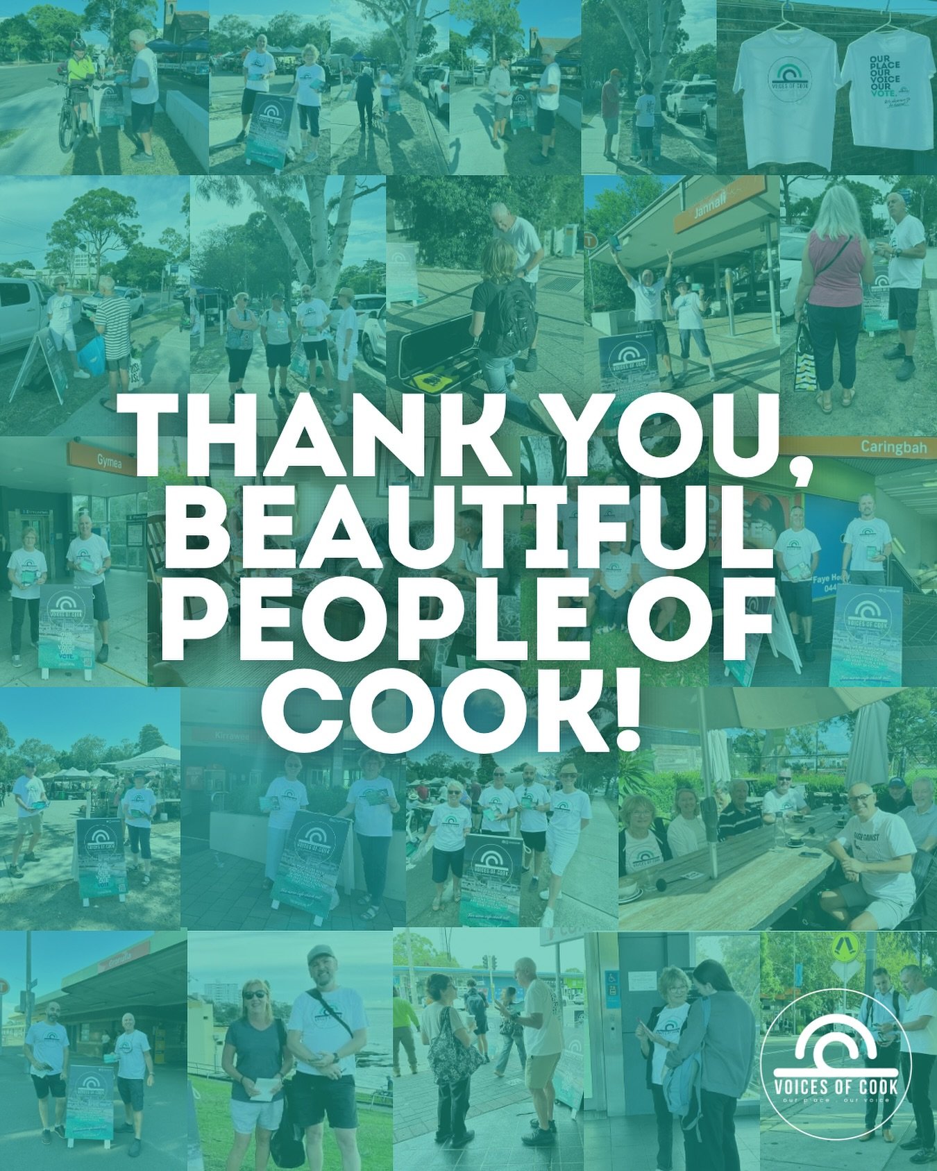Hey everyone!! 

Just to let all of our followers know, the team at Voices of Cook are taking a much needed break for a little while, but before we go, we just wanted to extend our gratitude and thanks to our amazing volunteers and you. the people of