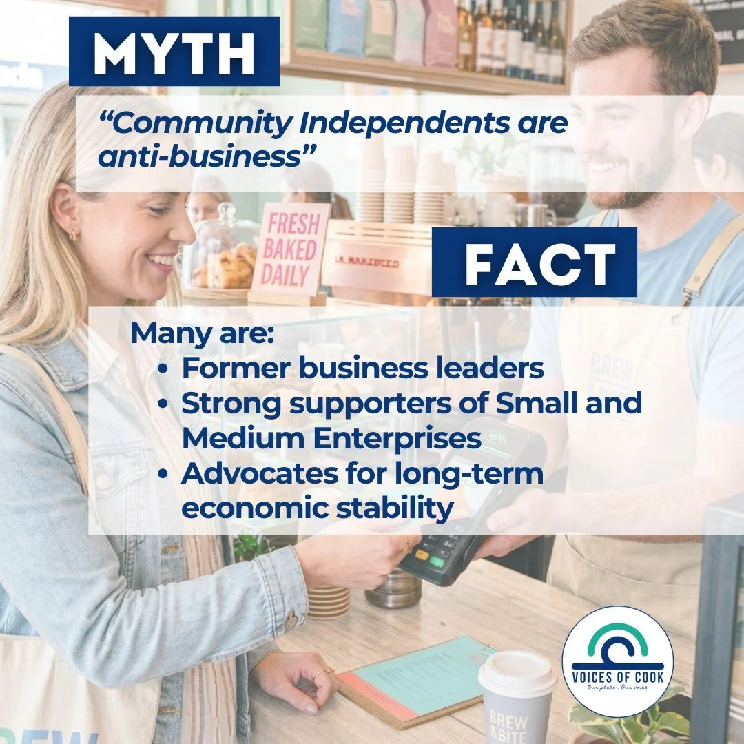 There&rsquo;s a common misconception that being a Community Independent means being "anti-business." In reality, it&rsquo;s often the exact opposite. 

Economic growth doesn't happen in a vacuum&mdash;it requires stability, integrity, and f