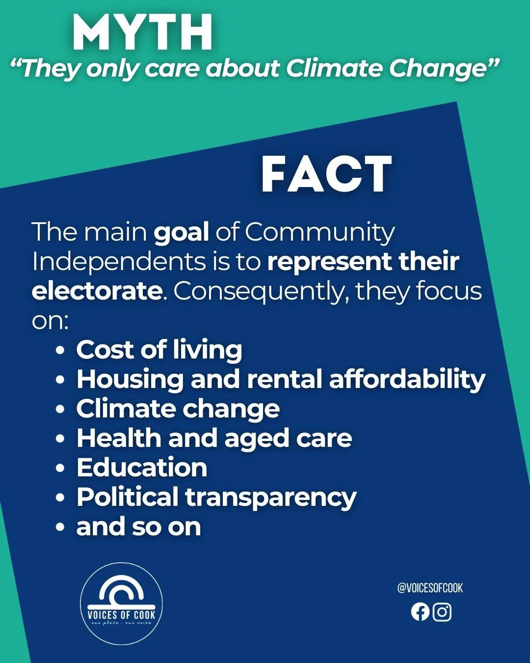 A common myth is that Community Independents are "single-issue" candidates. The reality is much simpler: their only "issue" is whatever matters most to the people they represent. 

Because they aren&rsquo;t tied to a national part