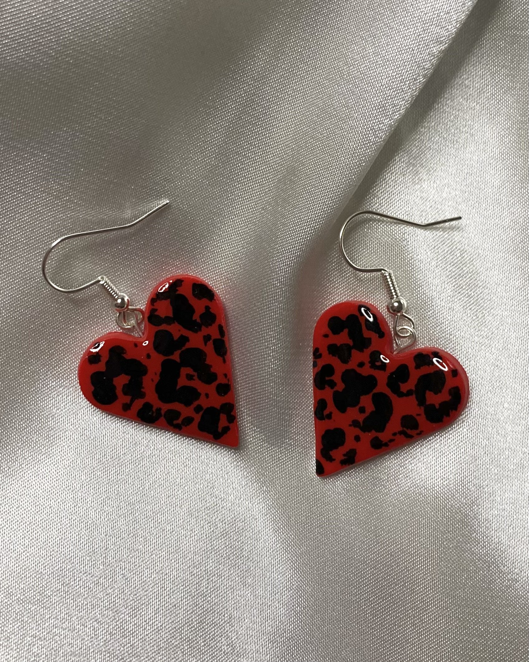Lady Leopard (Bright Red) Mini Earrings