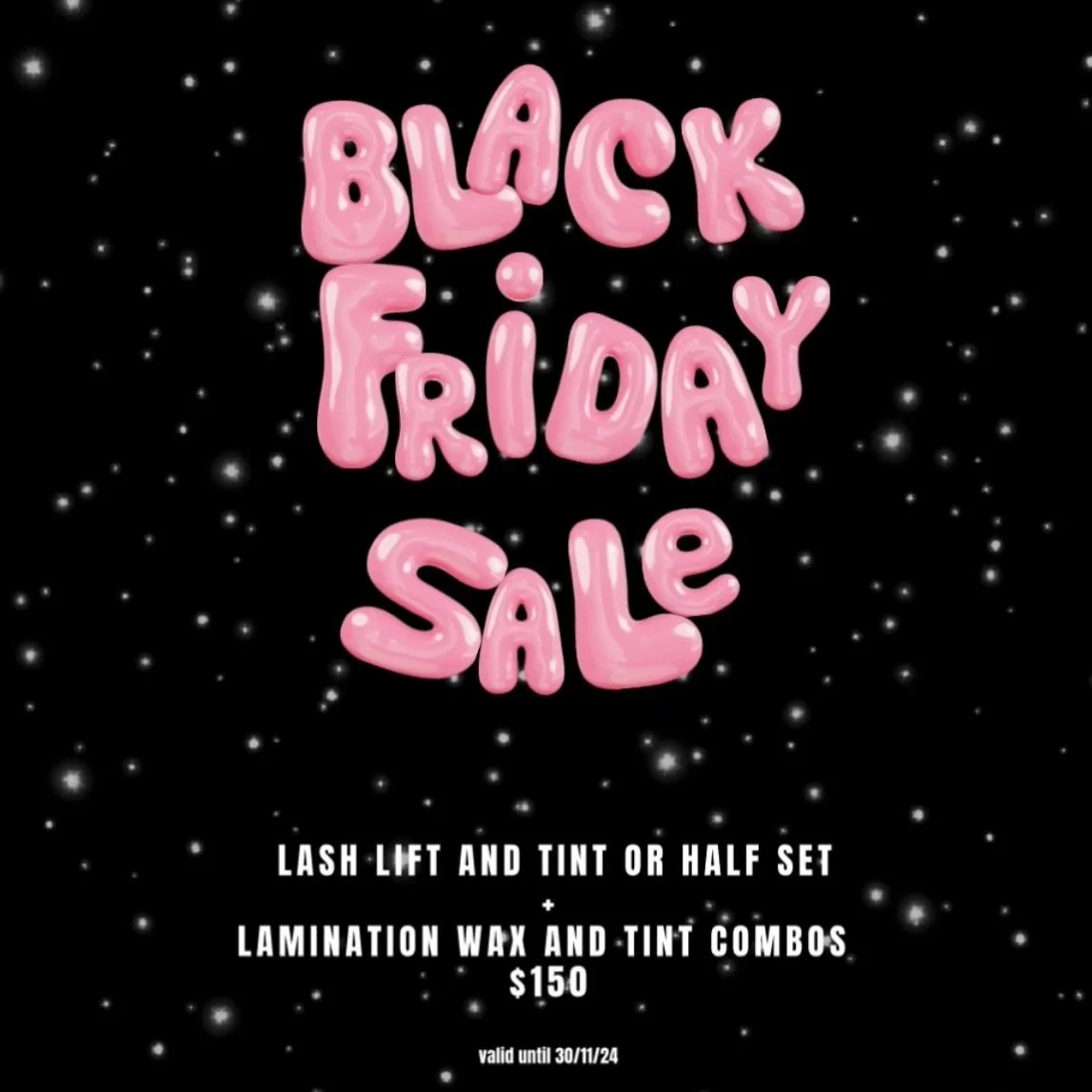 Black Friday has come early to Hawks Beauty! 🖤🖤🖤

Lash lift and tint + lamination wax and tint combo
AND
Half set + lamination wax and tint combo and now both 
$150! 

Limited availability! Valid until 30/11/24✨
BOOK NOW at www.hawksbeauty.com