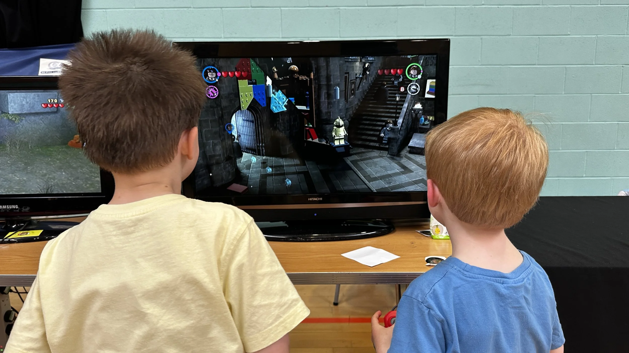 kilmarnock-two-kids-lego-gaming-console-hire-game-gathering.jpg