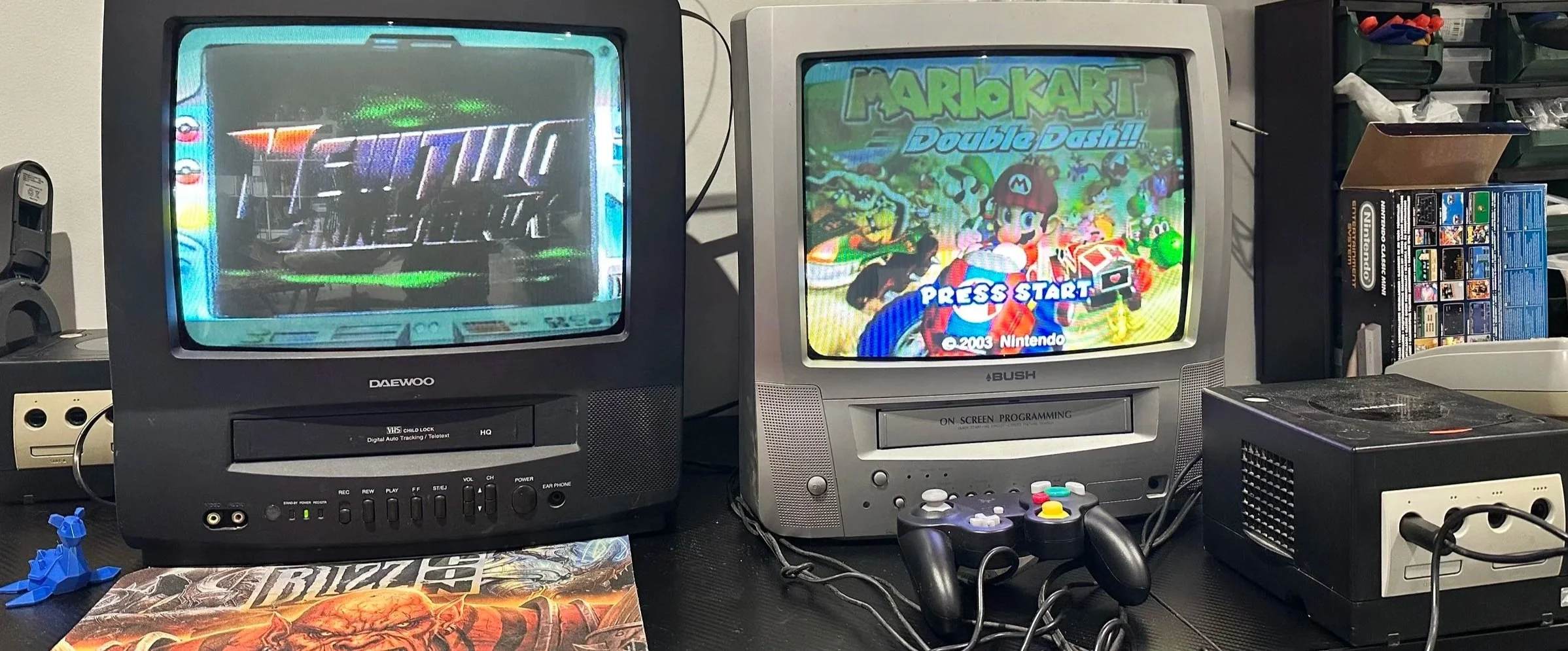 Pokemon VHS and Mario Kart Double Dash Gamecube