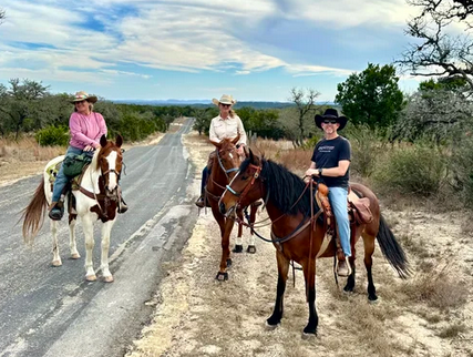 Bandera Equine Posse groundproofing the xTx trail through Bandera