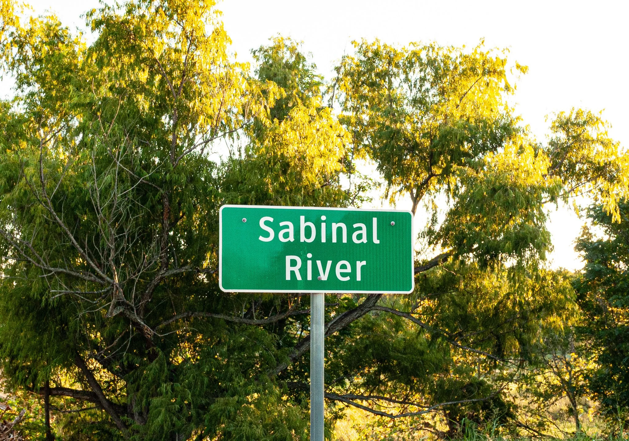 Sign for the Sabinal River on the xTexas Trail
