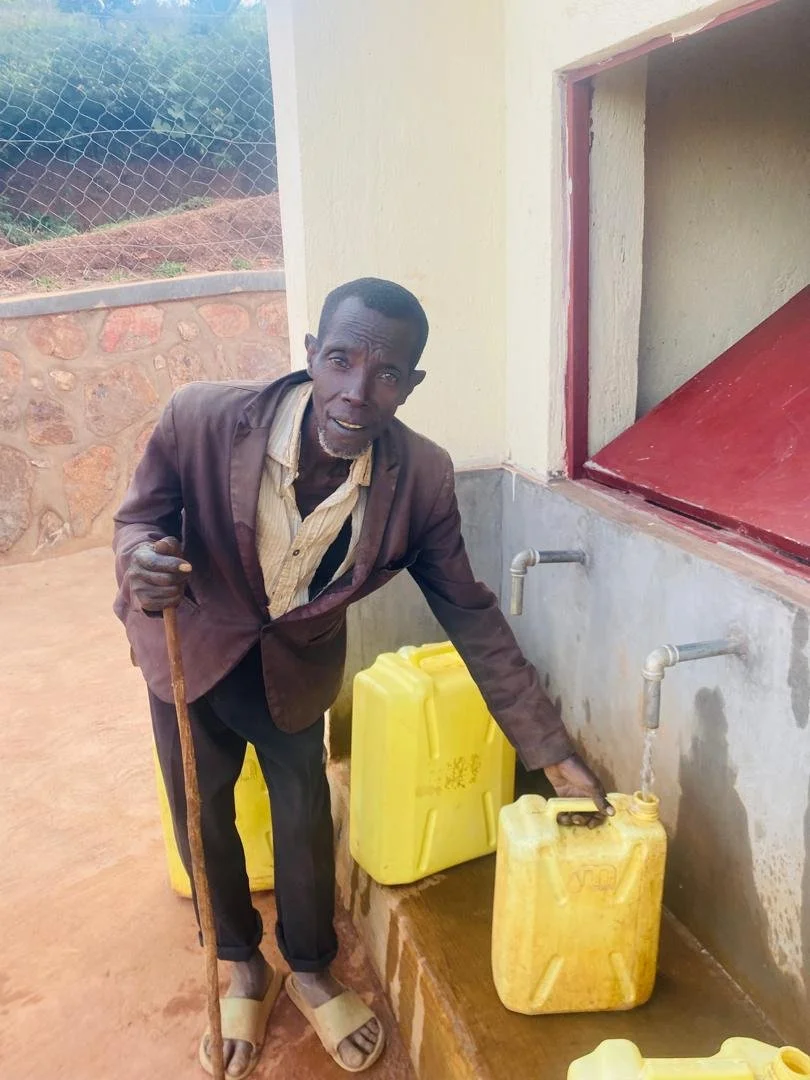 Emmanuel Murekezi, 63, water project beneficiary in Ndera Sector