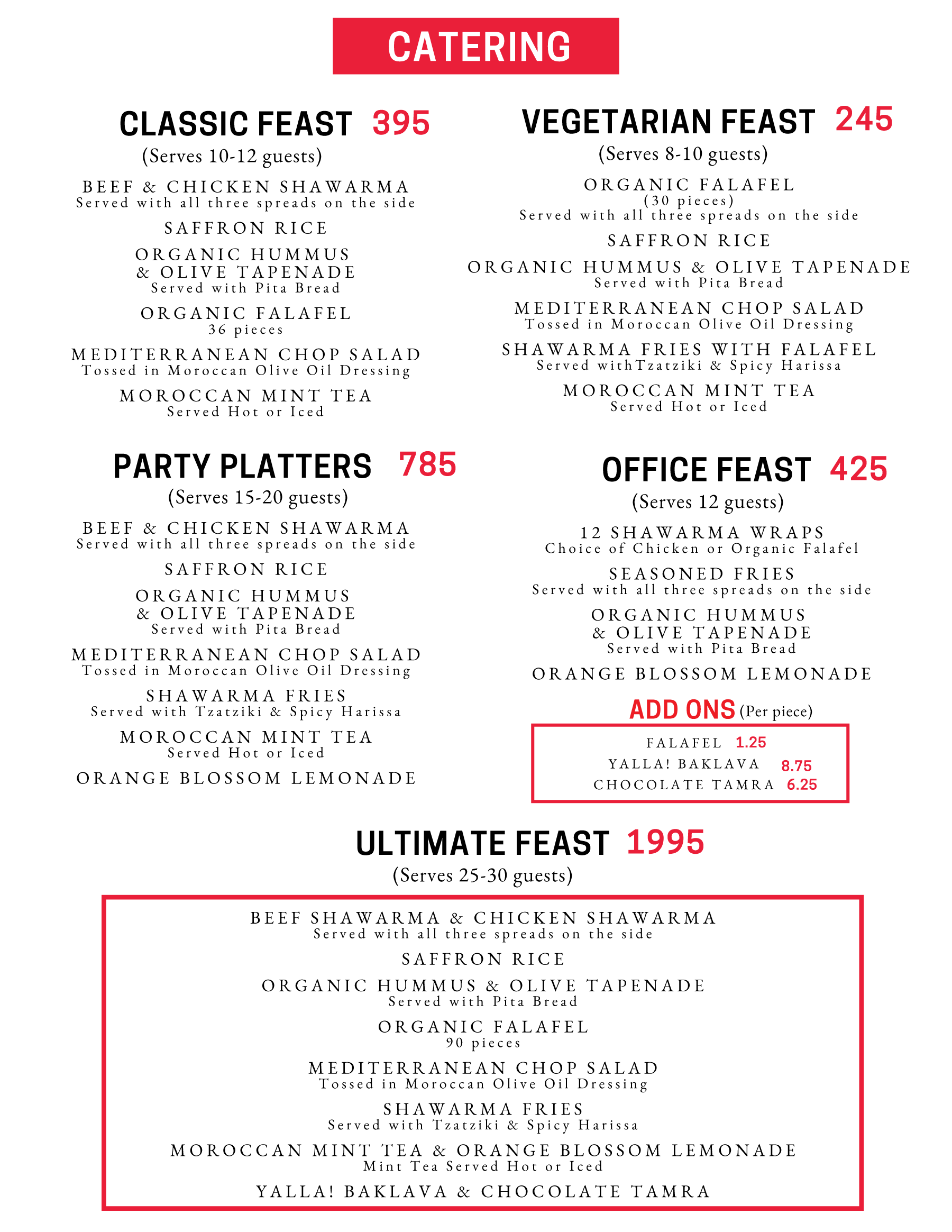 Yalla-catering-menu