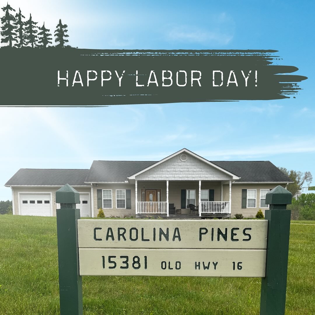 Happy Labor Day from Carolina Pines! Take a well-deserved break and unwind in the tranquility of Grassy Creek. Whether you&rsquo;re relaxing on the porch or exploring nature, enjoy this day dedicated to hard work and relaxation. 🌄

 #CarolinaPines #