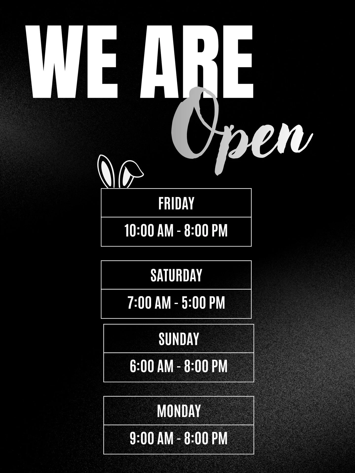 Easter Weekend? Of course we&rsquo;re open 🐣
Need to reset, recover, or squeeze in a session over the long weekend? We&rsquo;ve got you.

Spots are already filling fast, so lock in your booking now.