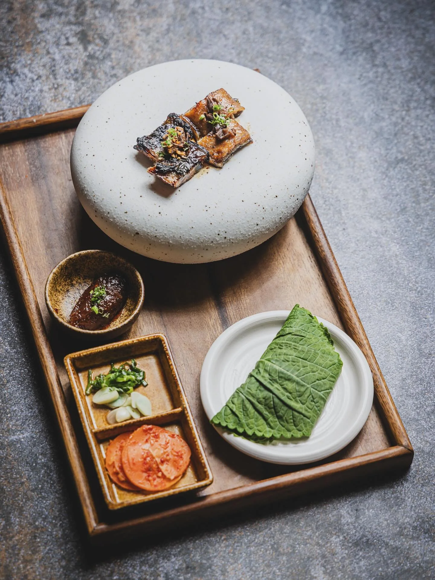 Grilled NZ Eel, Humba glazed, fermented banana blossoms, burong kanin &amp; kingi liver XO, kimchi carrots

📍 Rothko Restaurant | Kitchen Gallery
🕕 Thursday - Sunday
🍴 Lunch 11am - 3pm
🍷 Dinner 5:30 -10pm

📆 Book here! 
https://www.rothkorestaur