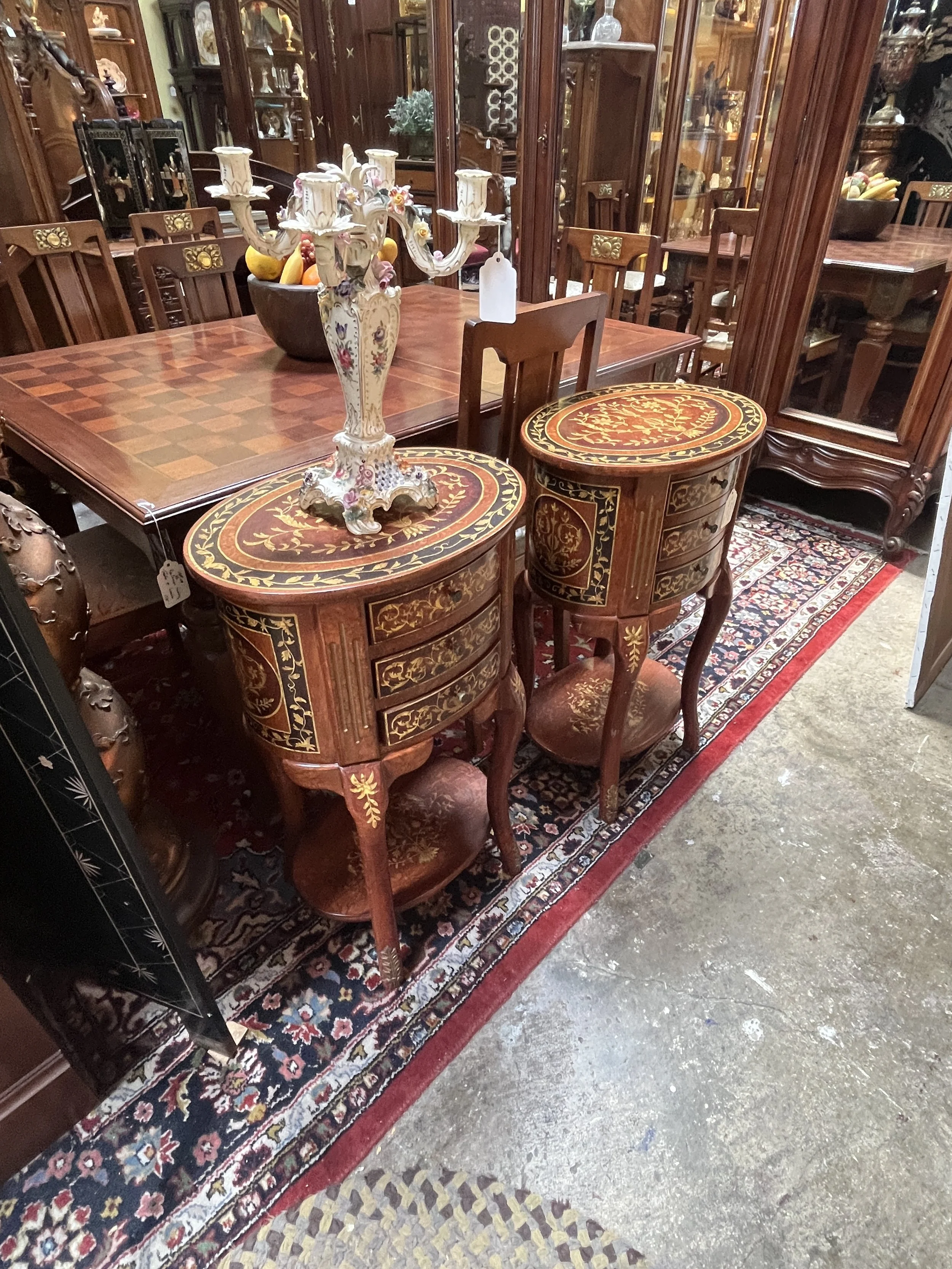 4RM7 - Pair 3-Drawer Lamp Tables
