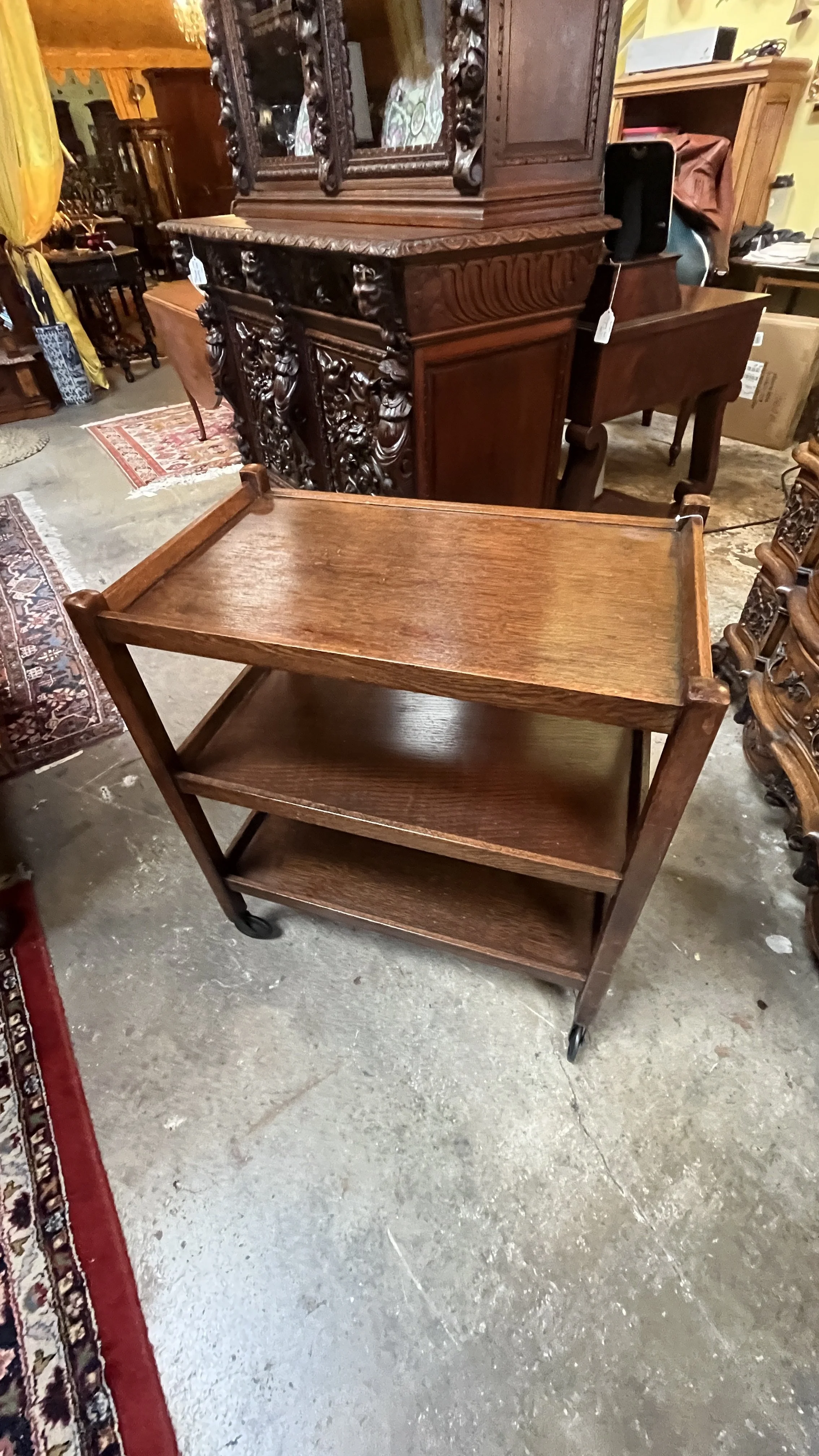 11RM14 - Oak Tea Cart