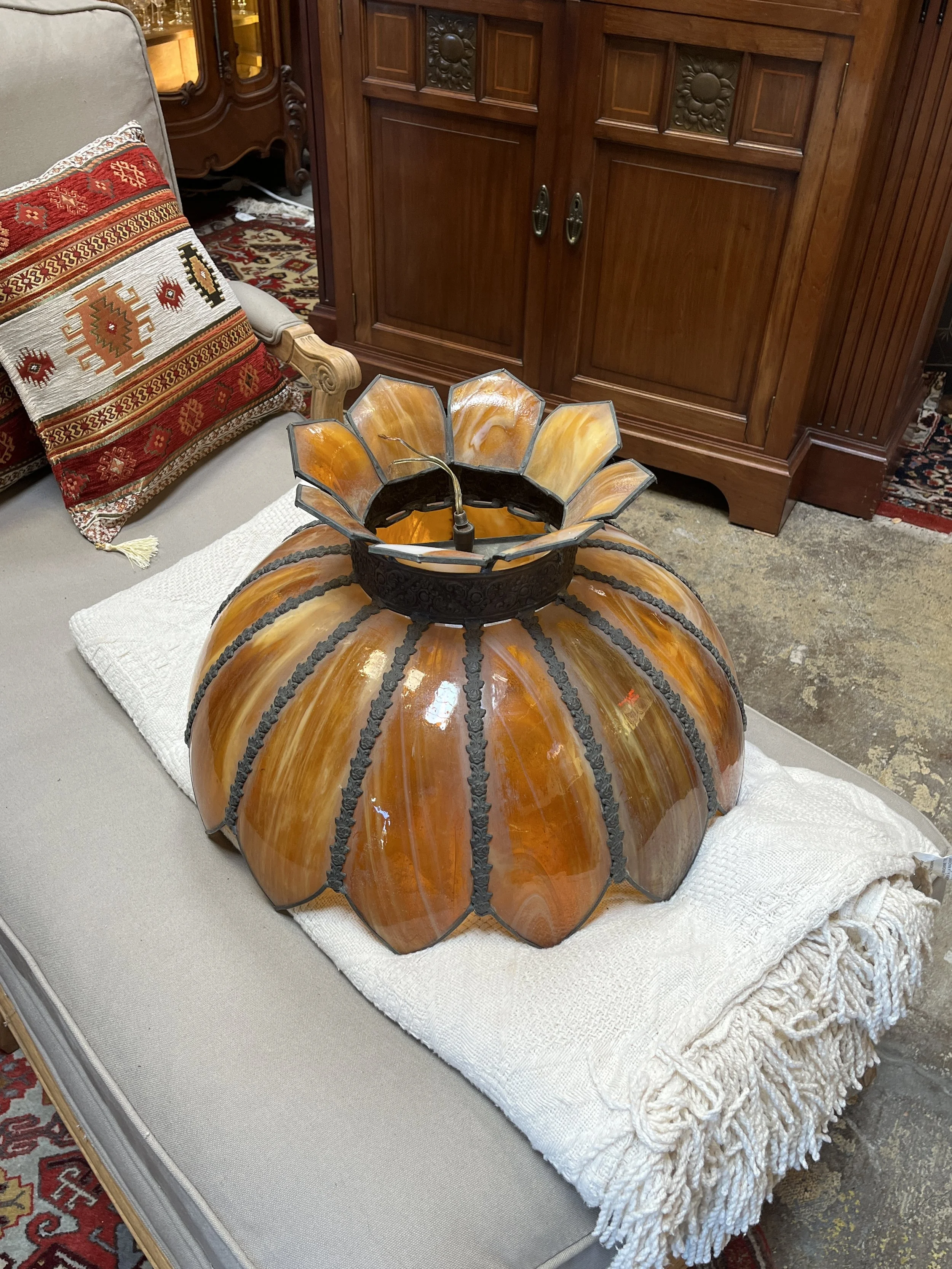 2RM3 - Leaded Glass Chandelier