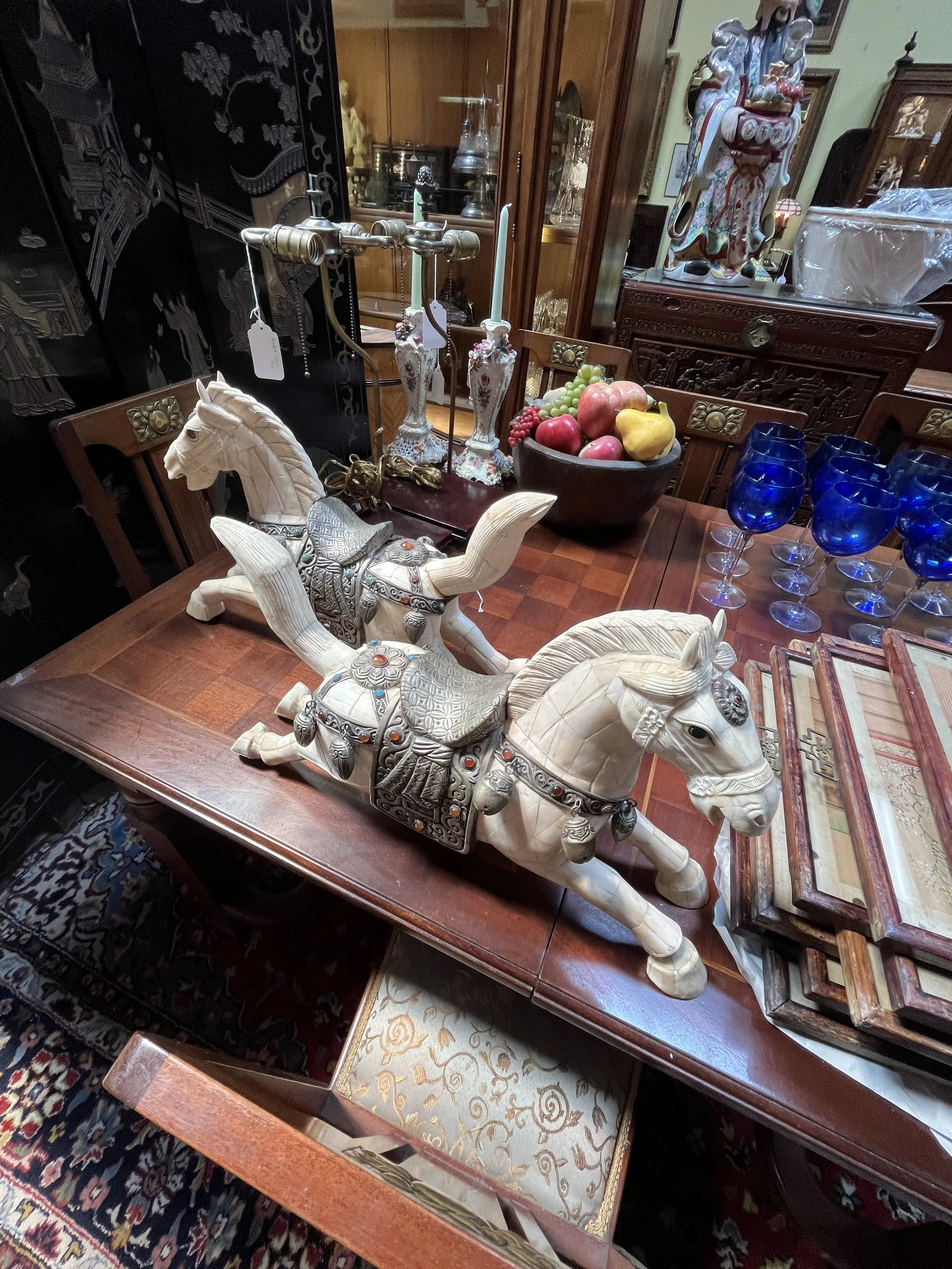 7RM29 - Pair of Tibetan Horse Figures
