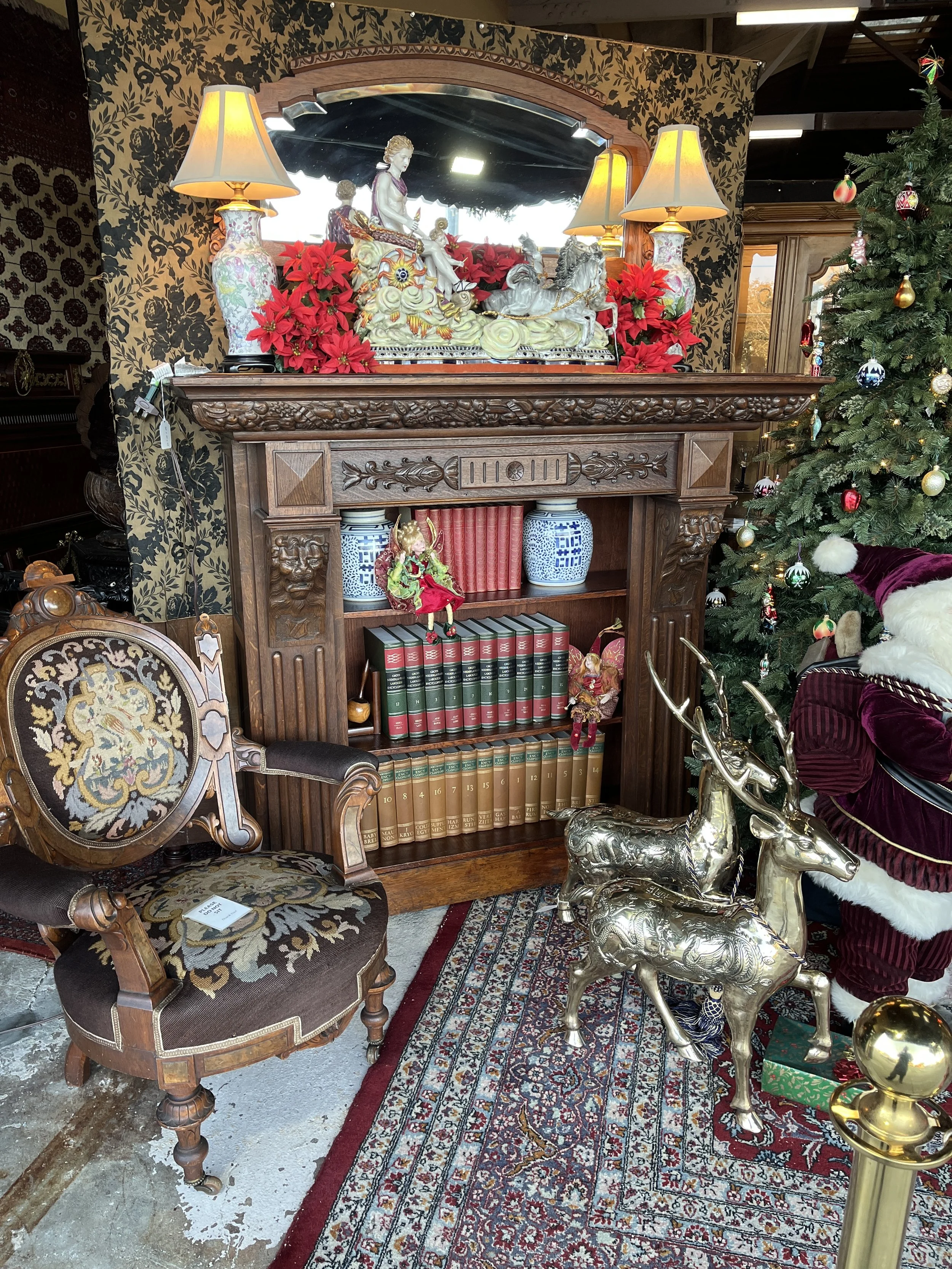 CO11MF5 - Oak Mantle/Bookcase