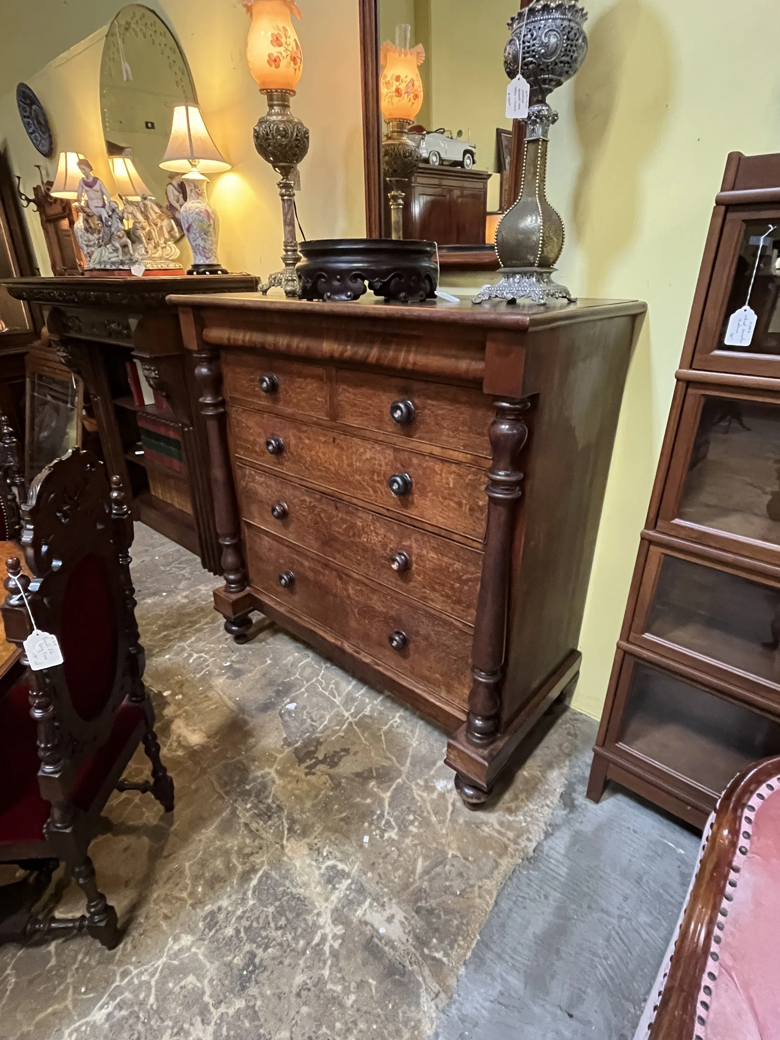 7RM18 - English Oak and Mahogany Manor Chest