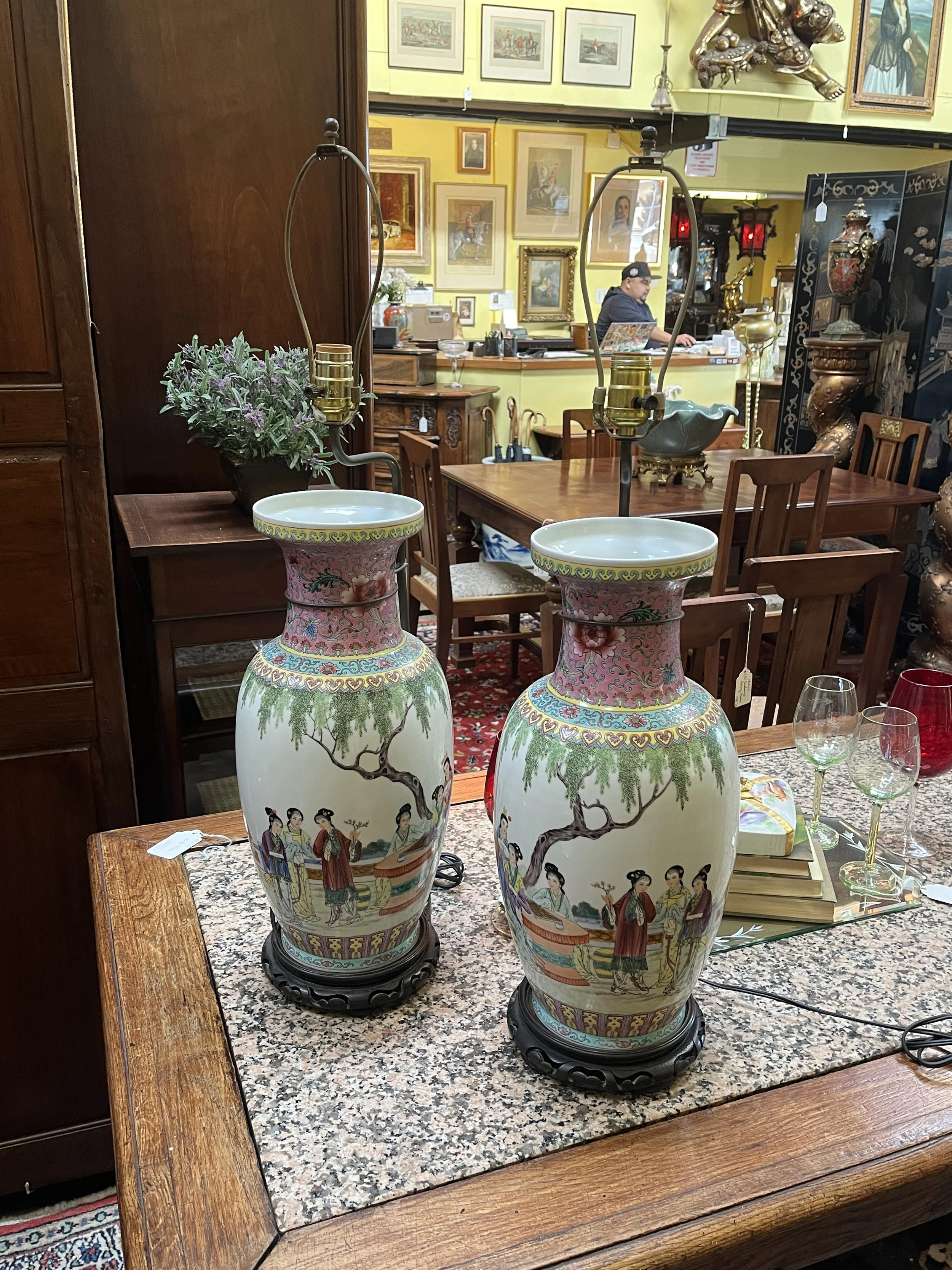 2RM18 - Pair of Chinese Porcelain Lamps